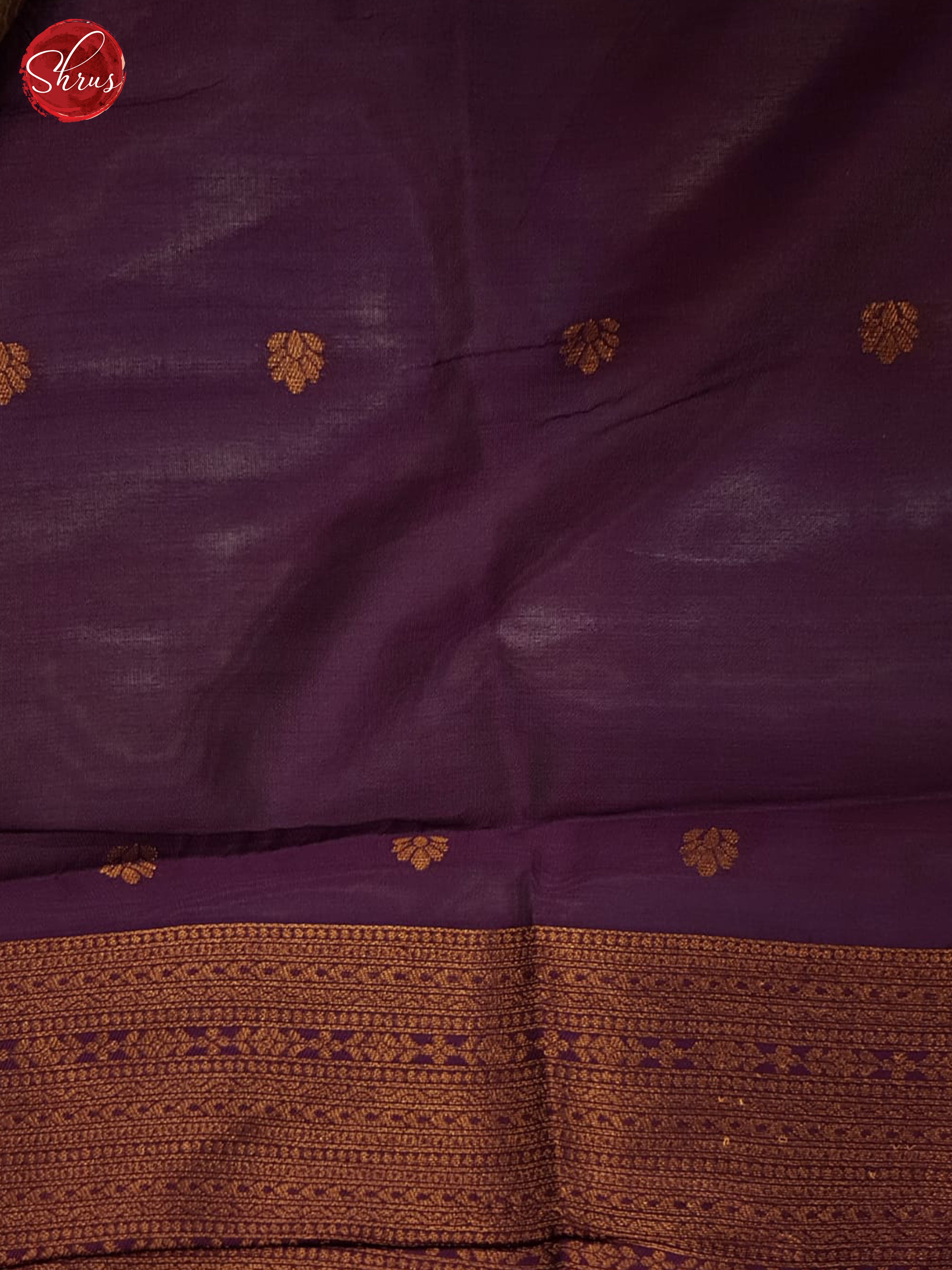 Beige & Wine- Semi Kanchipuram Saree - Shop on ShrusEternity.com
