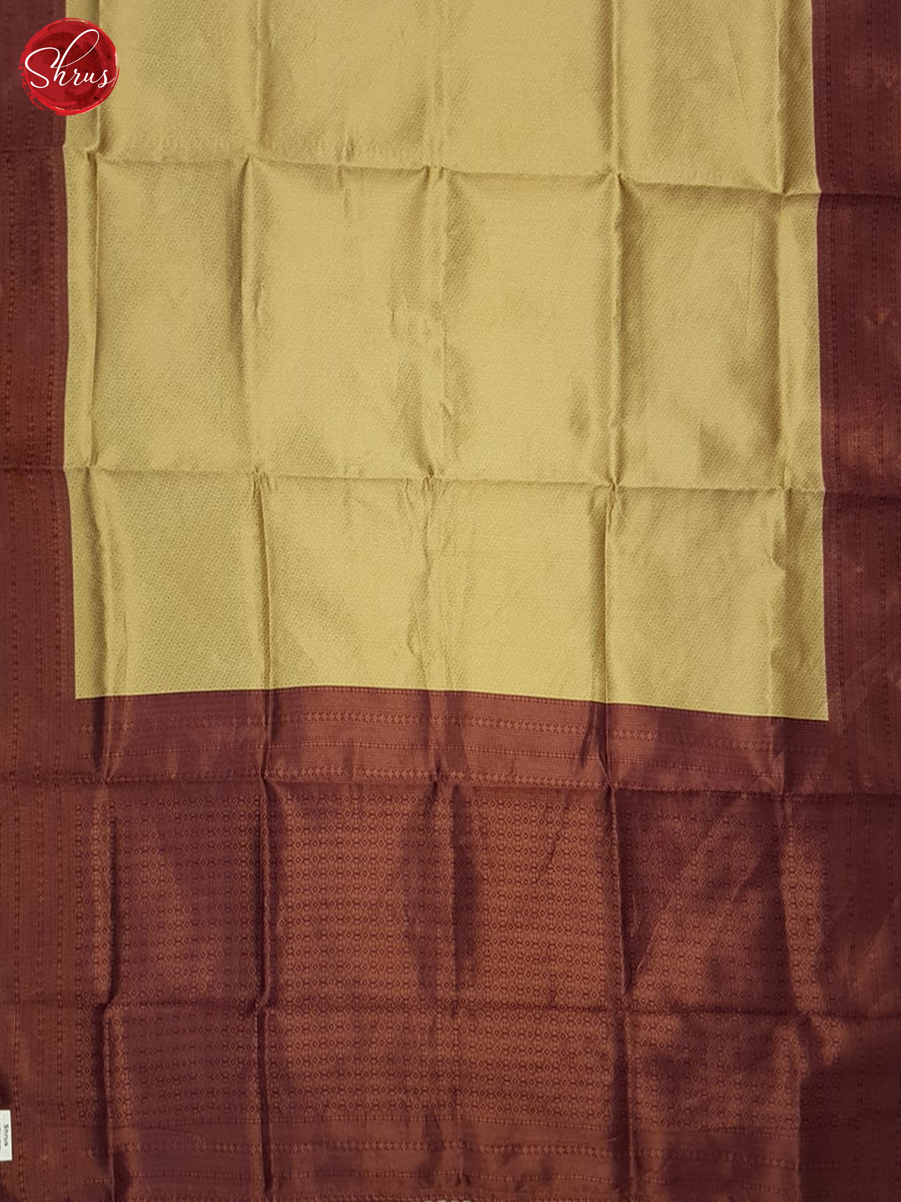 beige and purple - Semi Kanchipuram Saree - Shop on ShrusEternity.com