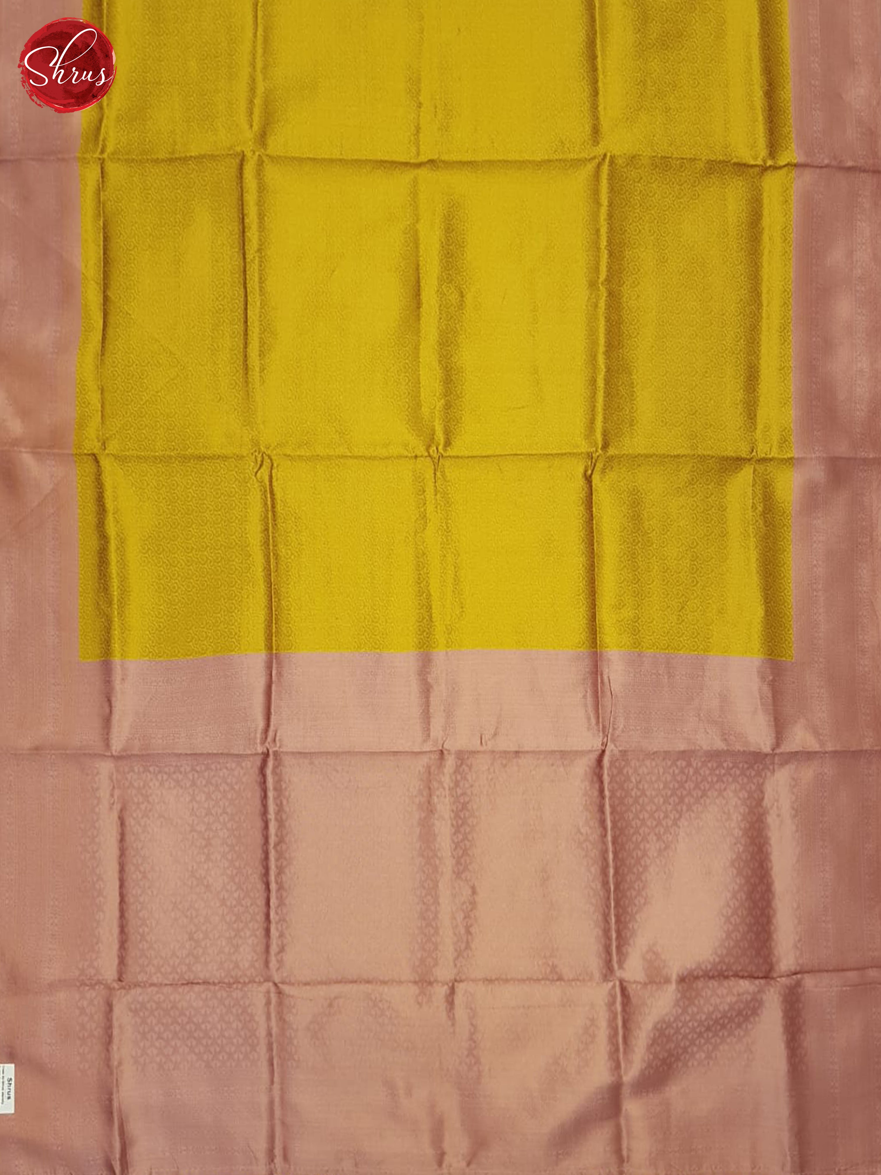 Yellow & Pink - Semi Kanchipuram Saree - Shop on ShrusEternity.com