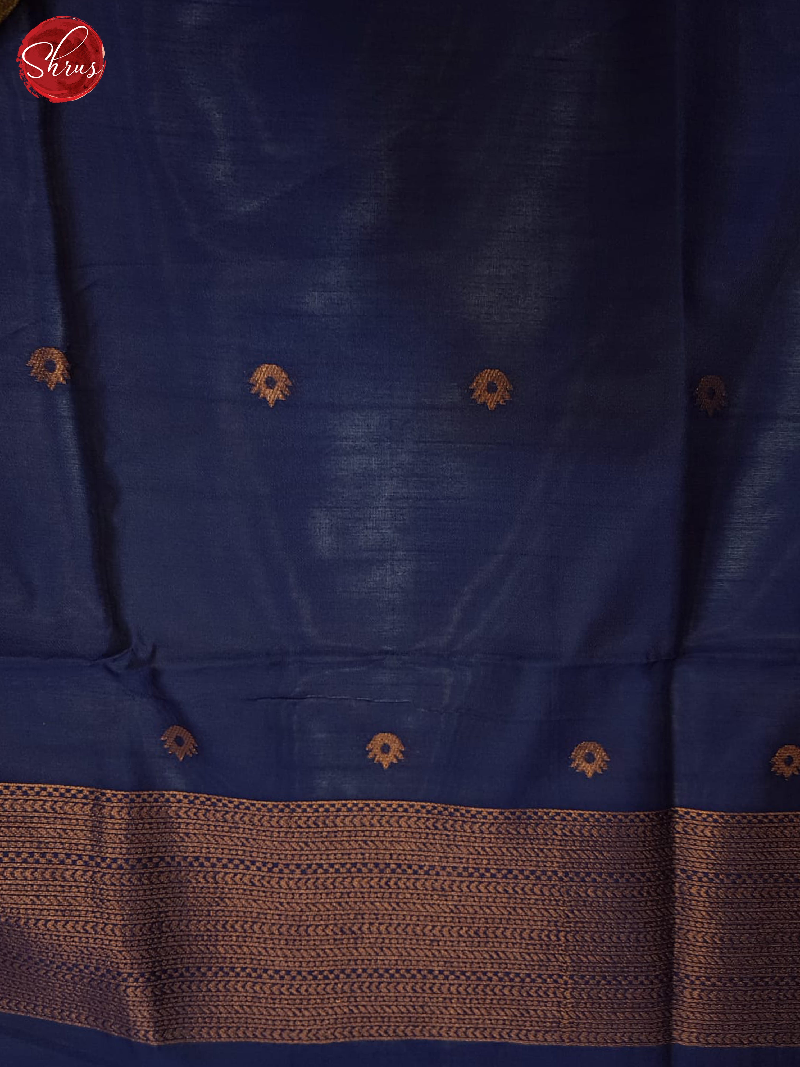Yellow & Blue - Semi Kanchipuram Saree - Shop on ShrusEternity.com
