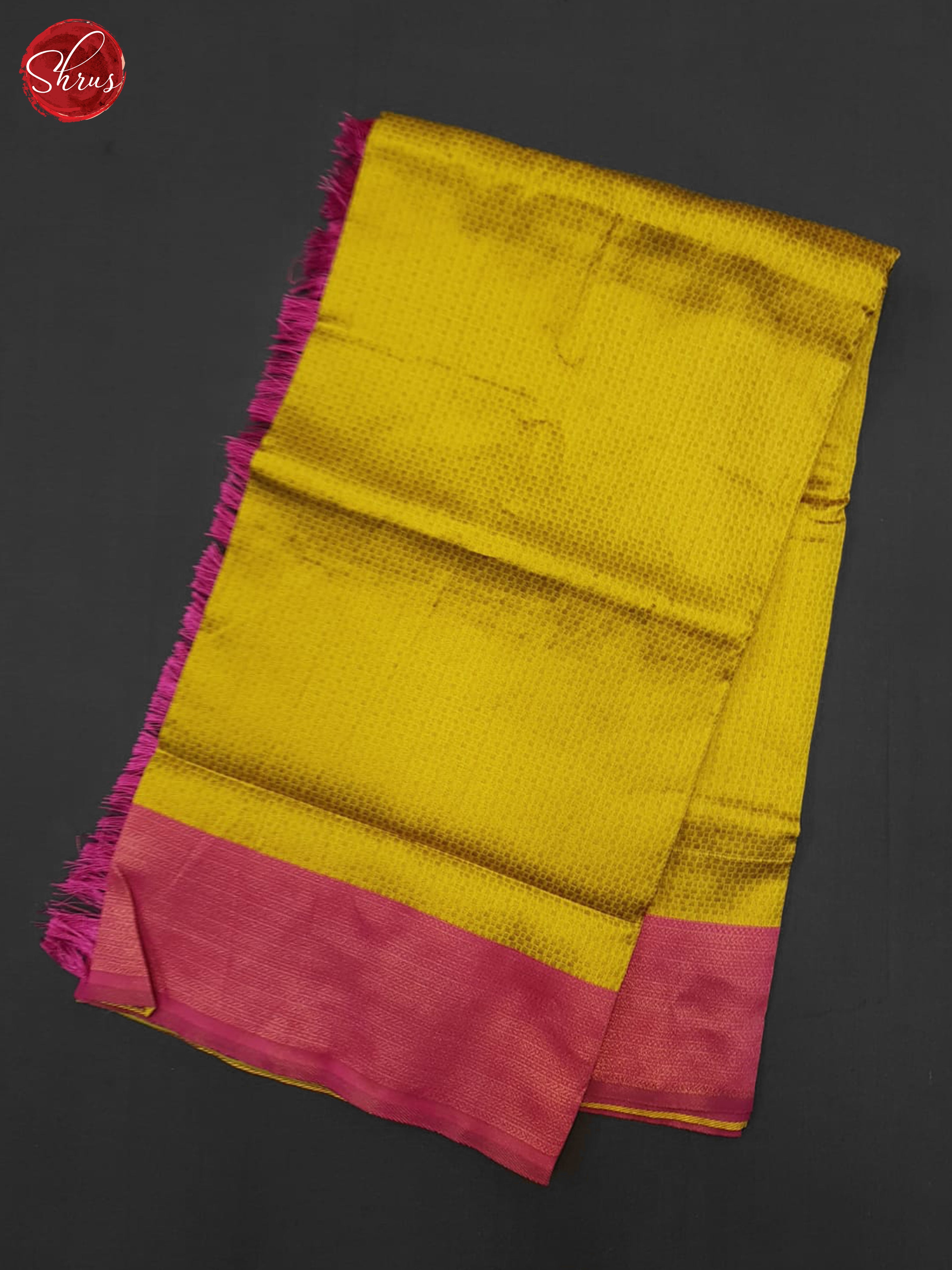 Yellow & Pink- Semi Kanchipuram Saree - Shop on ShrusEternity.com