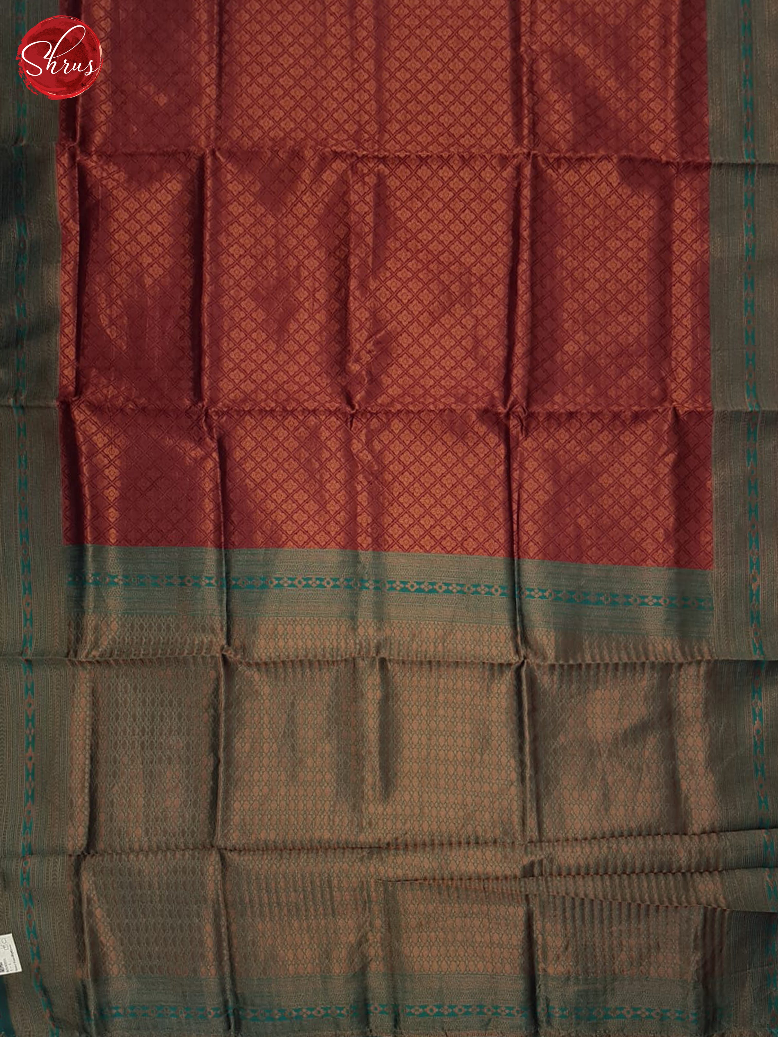Maroon & Green- Semi Kanchipuram Saree - Shop on ShrusEternity.com