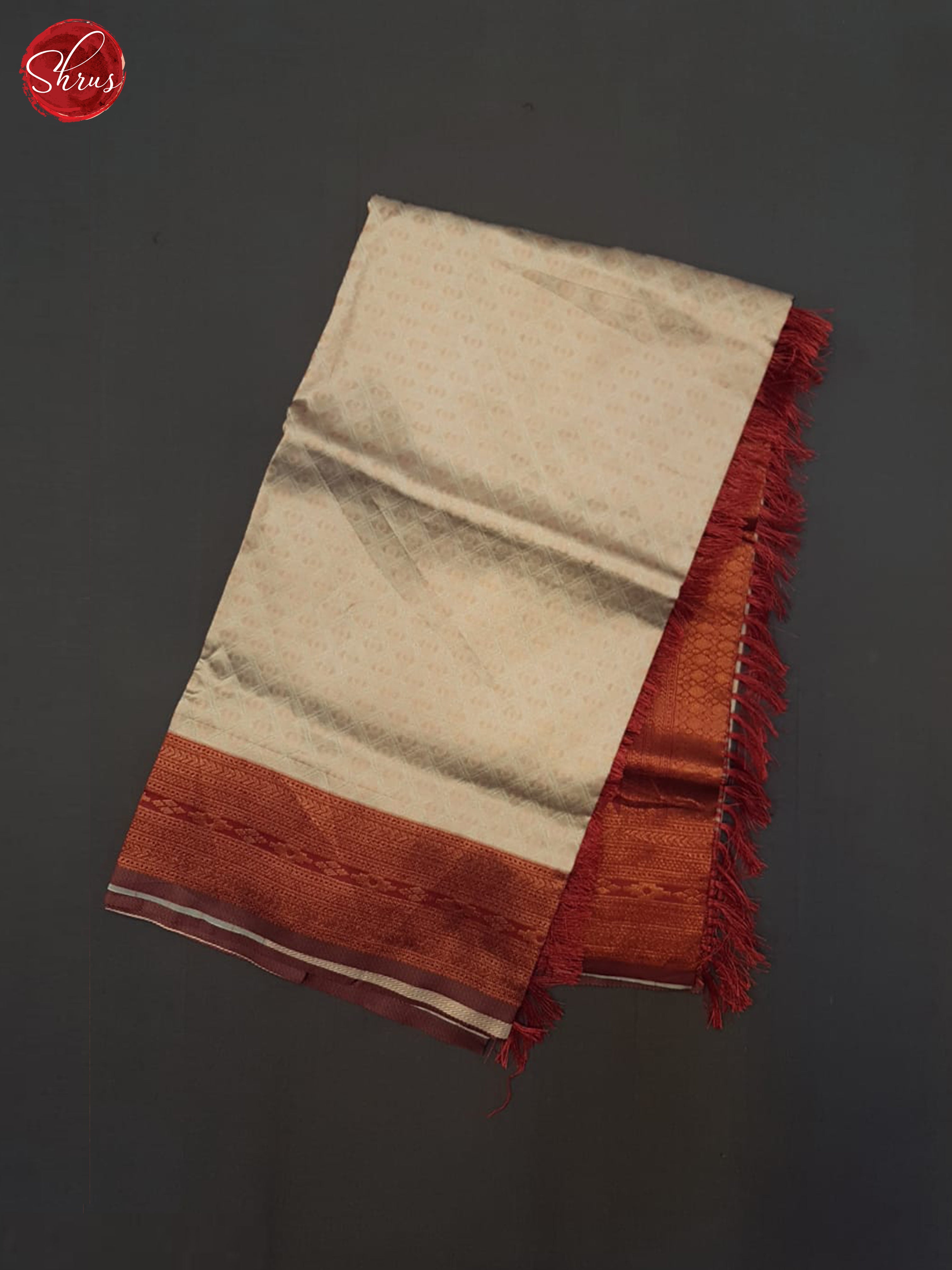 Grey & Arakku Maroon - Semi Kanchipuram Saree - Shop on ShrusEternity.com