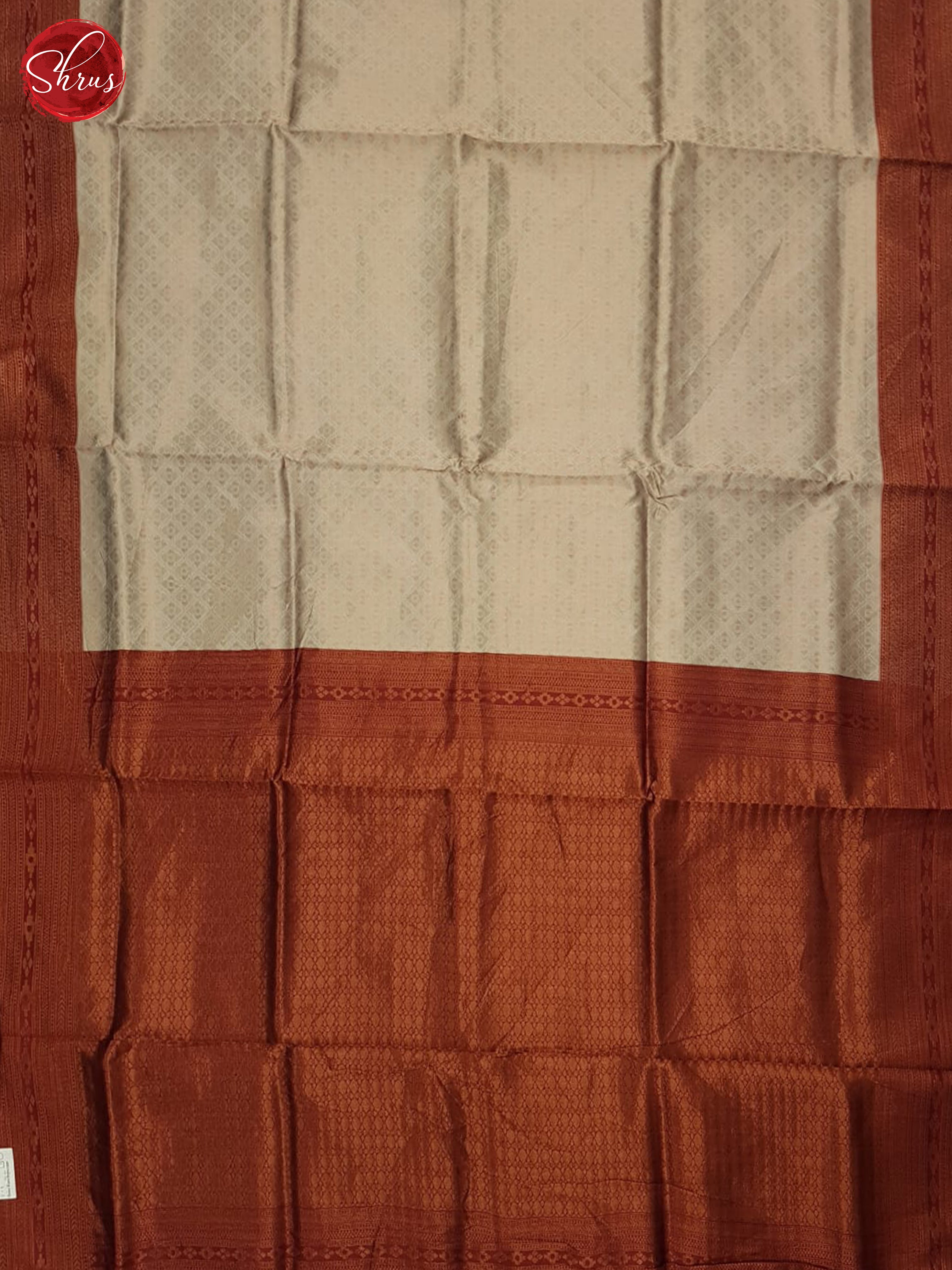 Grey & Arakku Maroon - Semi Kanchipuram Saree - Shop on ShrusEternity.com