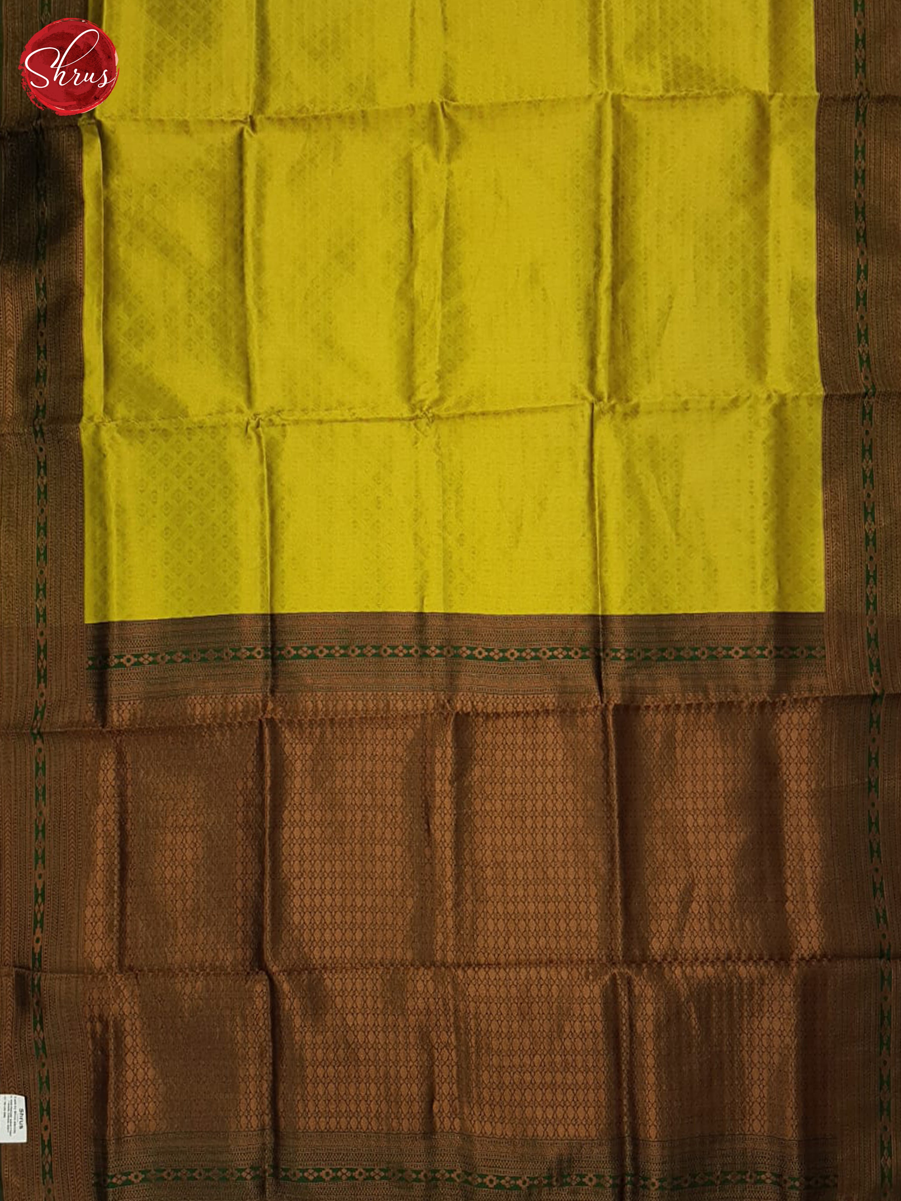 Light Green & Green - Semi Kanchipuram Saree - Shop on ShrusEternity.com