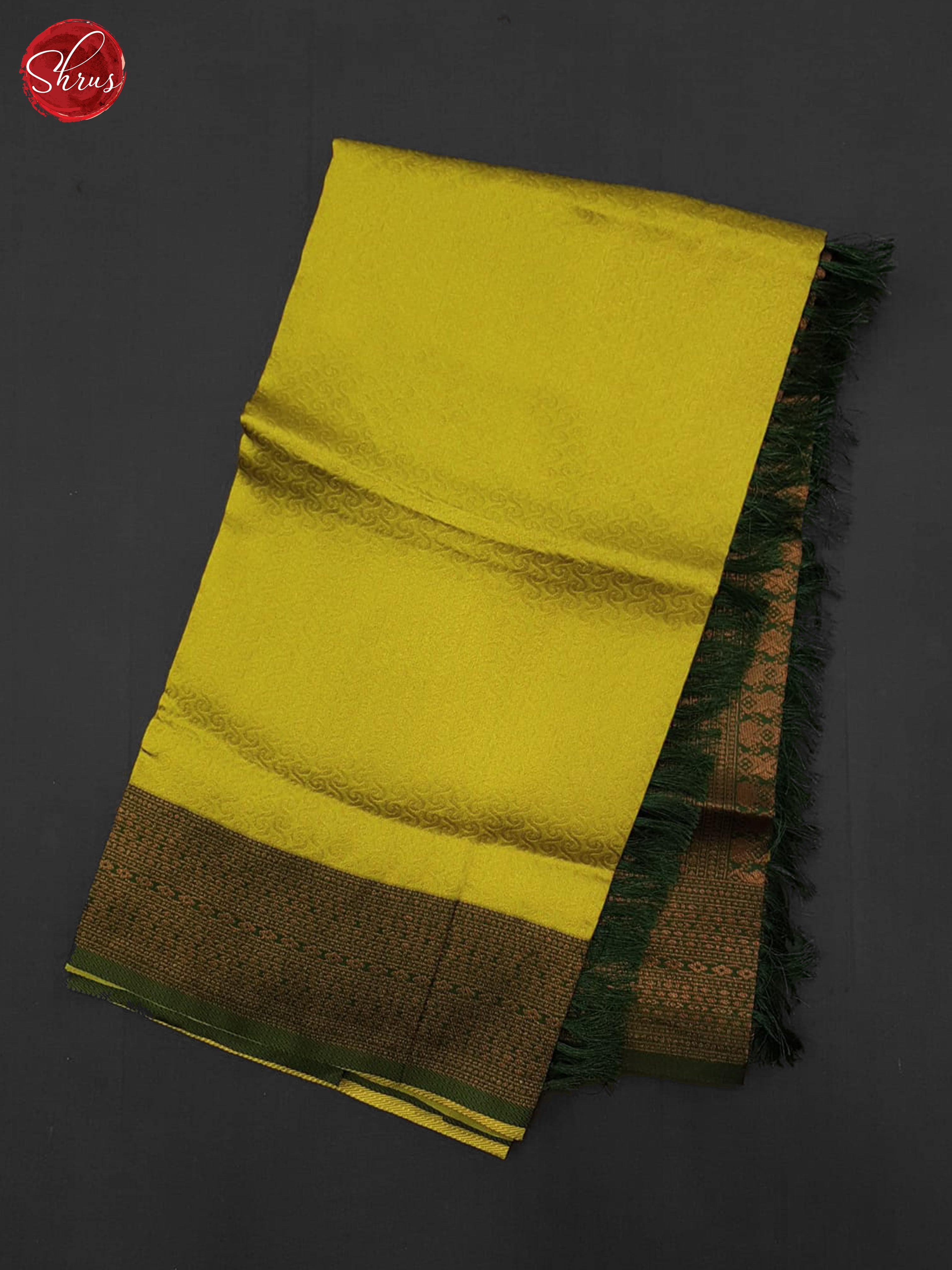 Light Green & Green - Semi Kanchipuram Saree - Shop on ShrusEternity.com