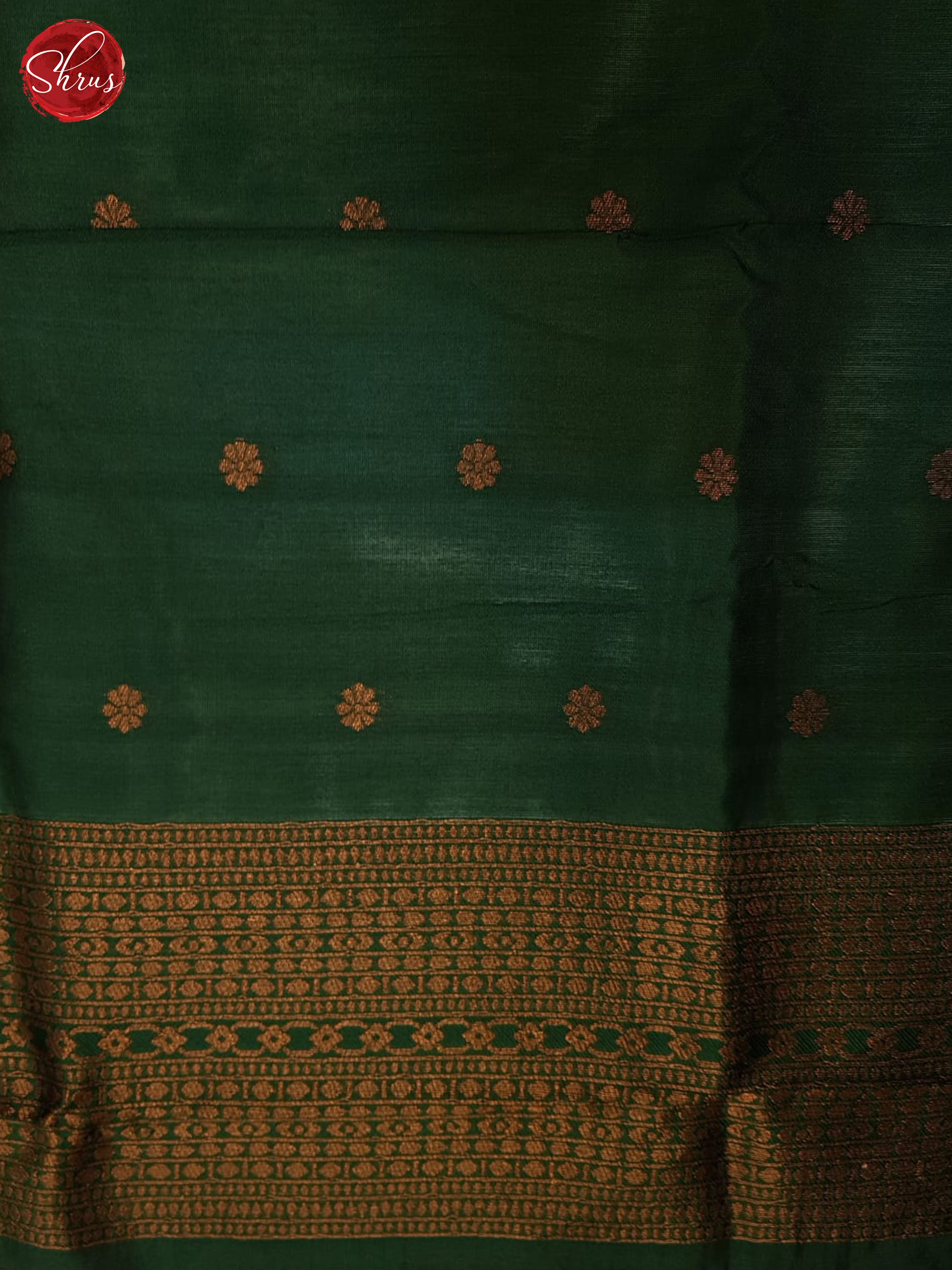 Light Green & Green - Semi Kanchipuram Saree - Shop on ShrusEternity.com