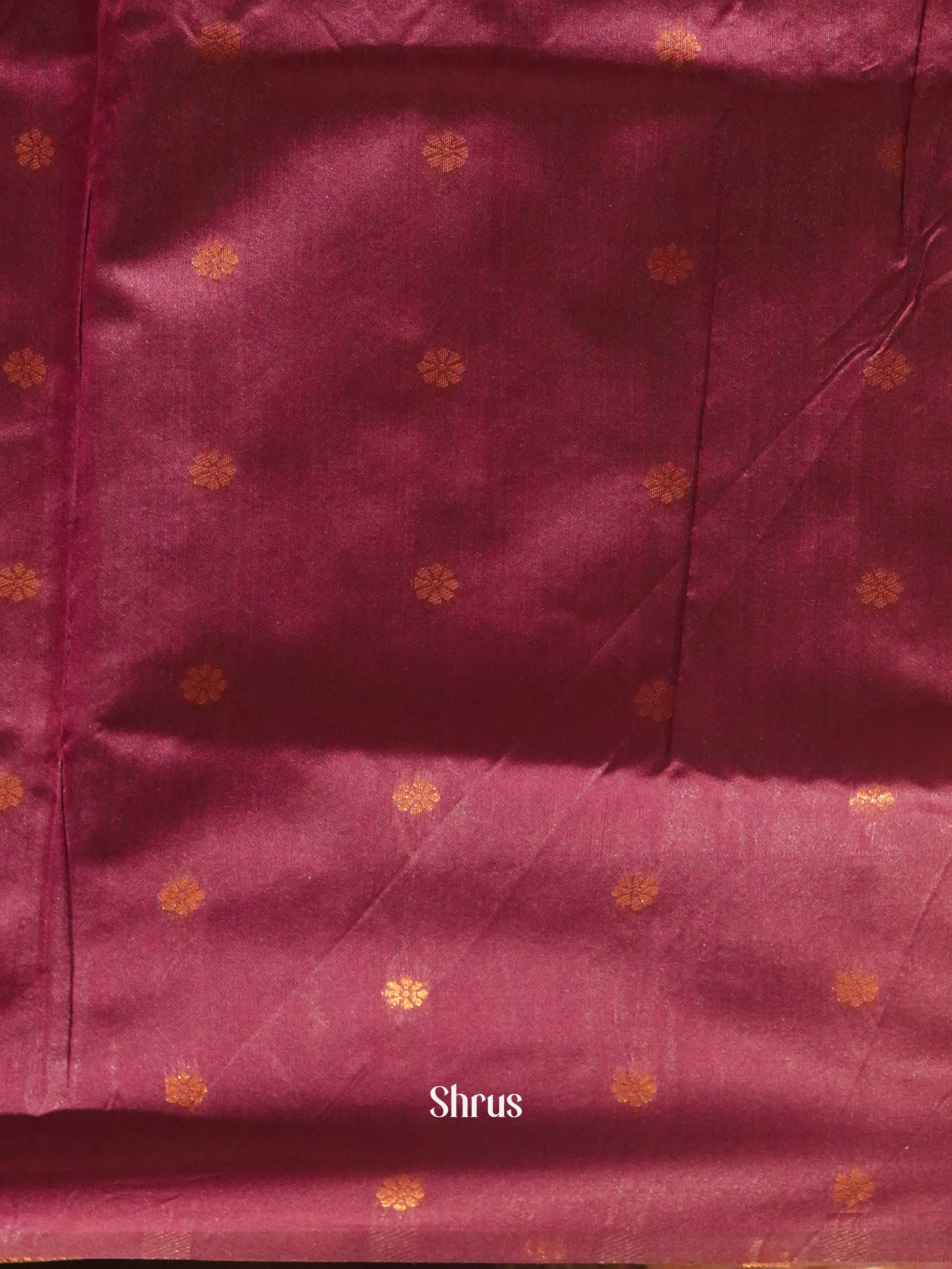 Blue & Maroon- Semi Kanchipuram Saree - Shop on ShrusEternity.com