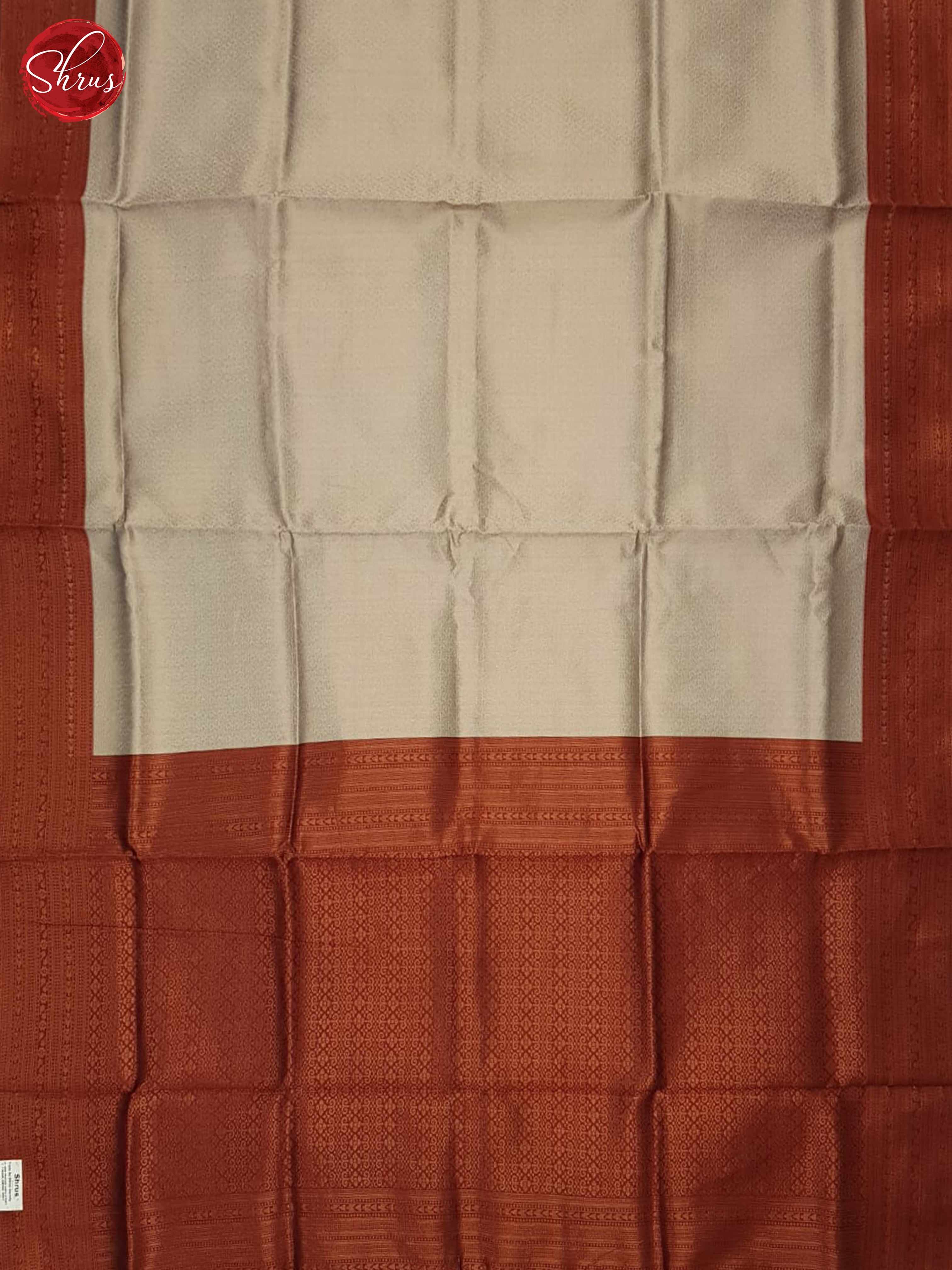 Grey & Arakku Maroon- Semi Kanchipuram Saree - Shop on ShrusEternity.com