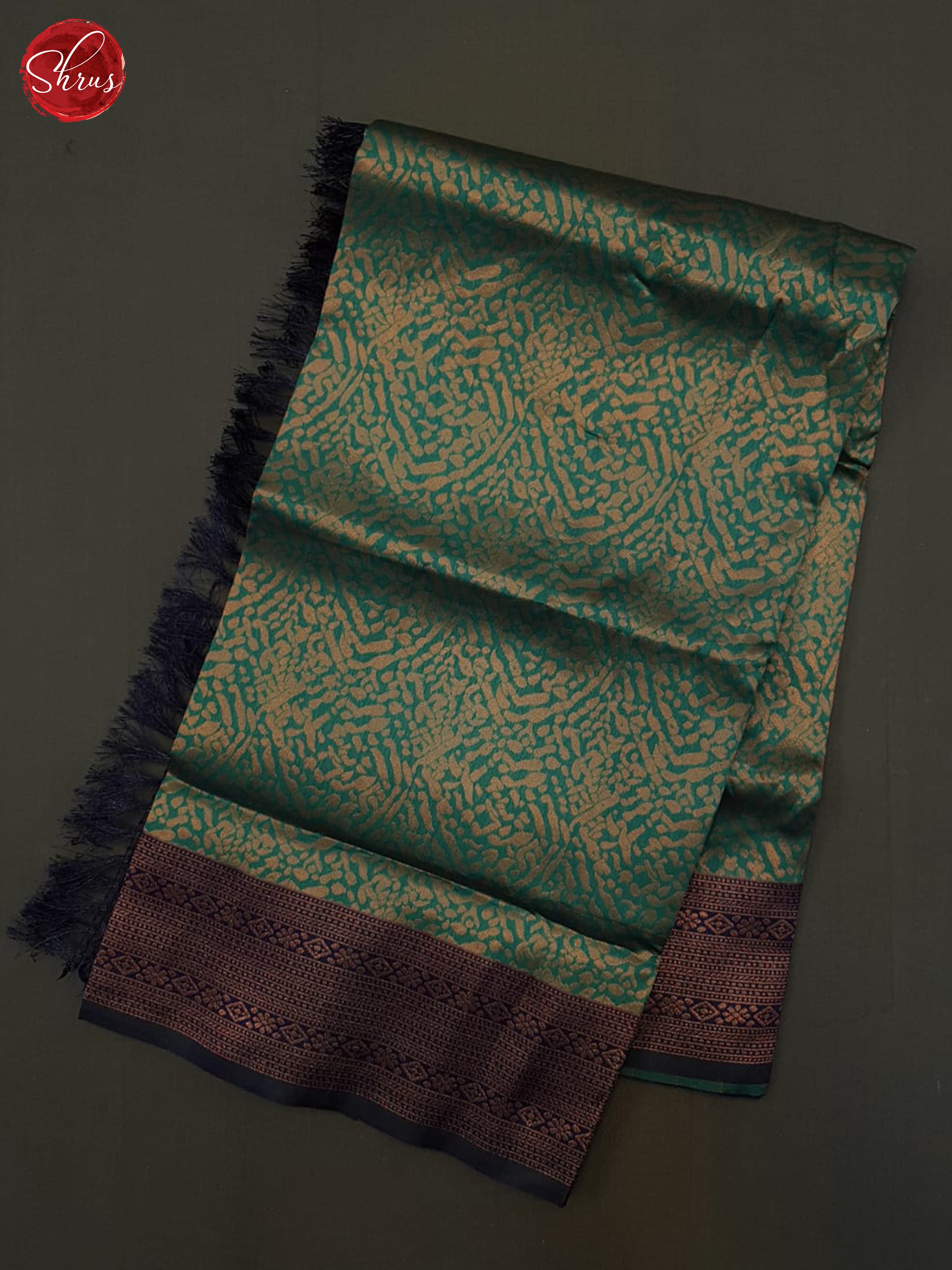 Green & Blue - Semi Kanchipuram Saree - Shop on ShrusEternity.com