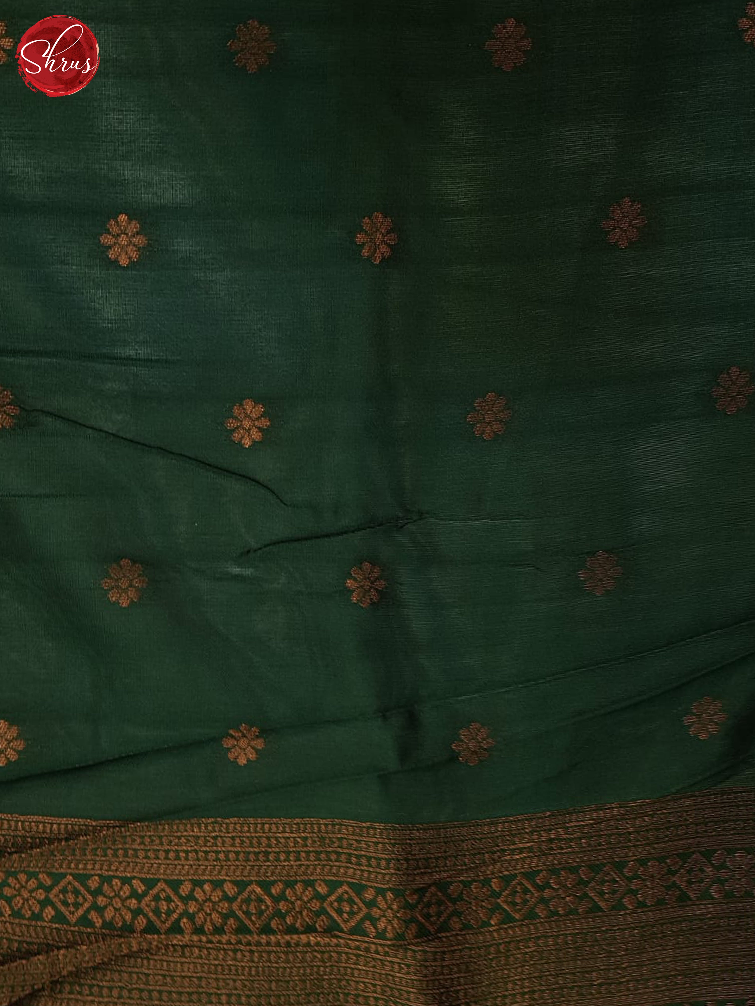 Light Green & Green - Semi Kanchipuram Saree - Shop on ShrusEternity.com