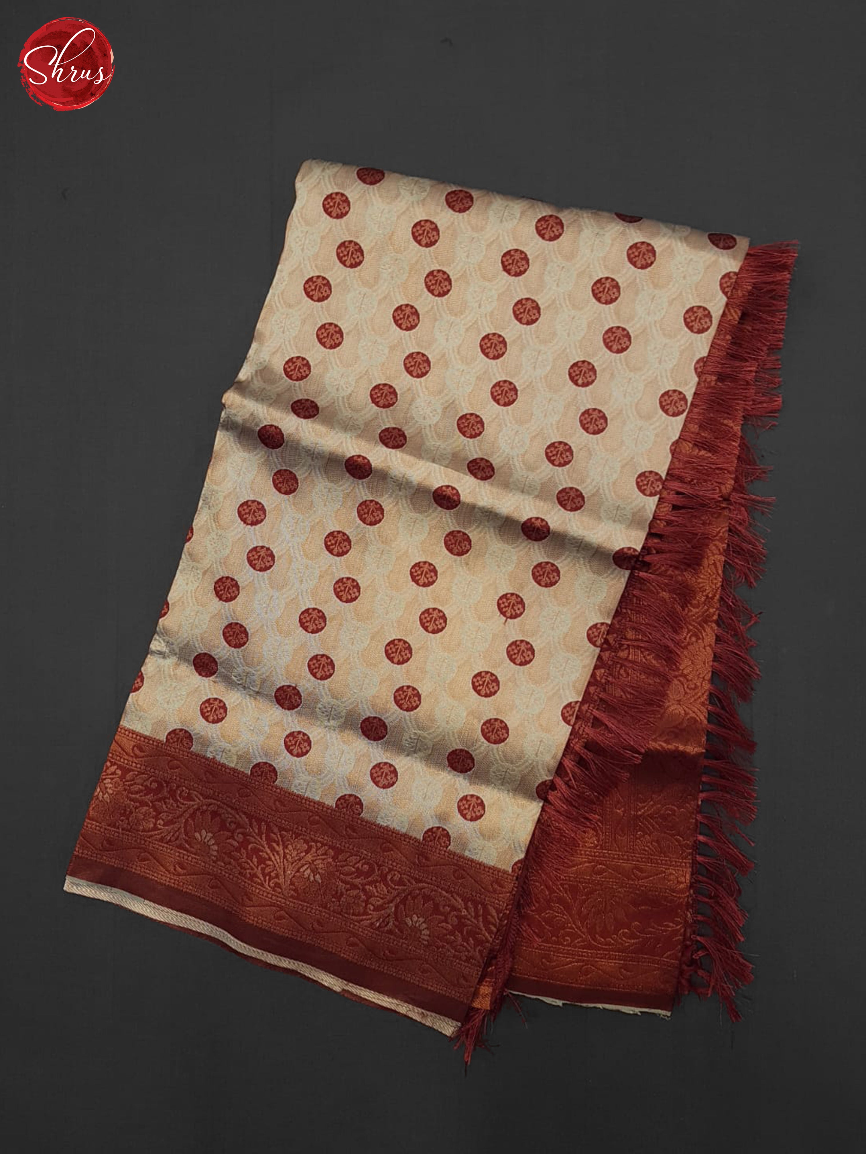 Grey & Maroon- Semi Kanchipuram Saree - Shop on ShrusEternity.com