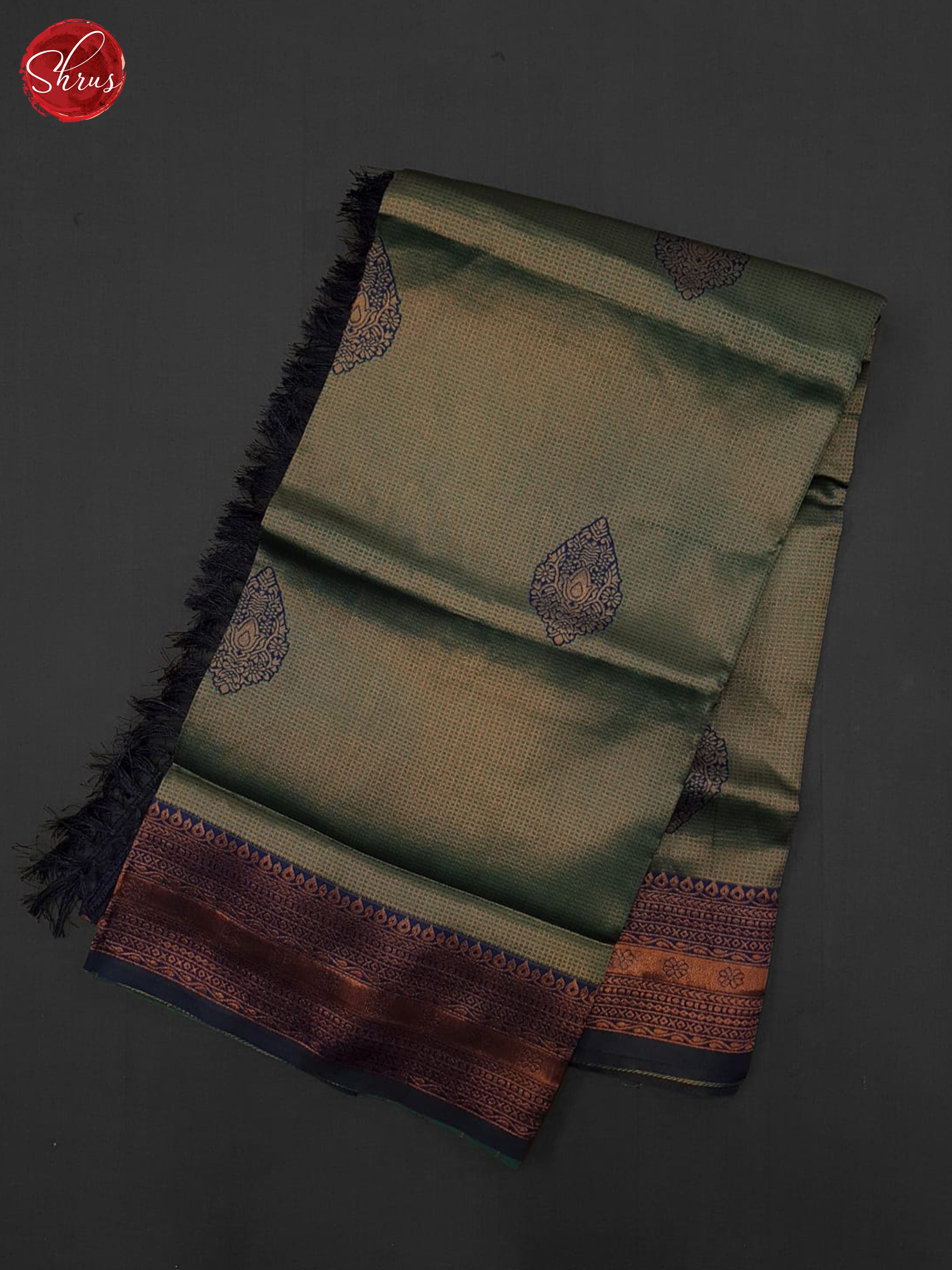 Green & Blue - Semi Kanchipuram Saree - Shop on ShrusEternity.com