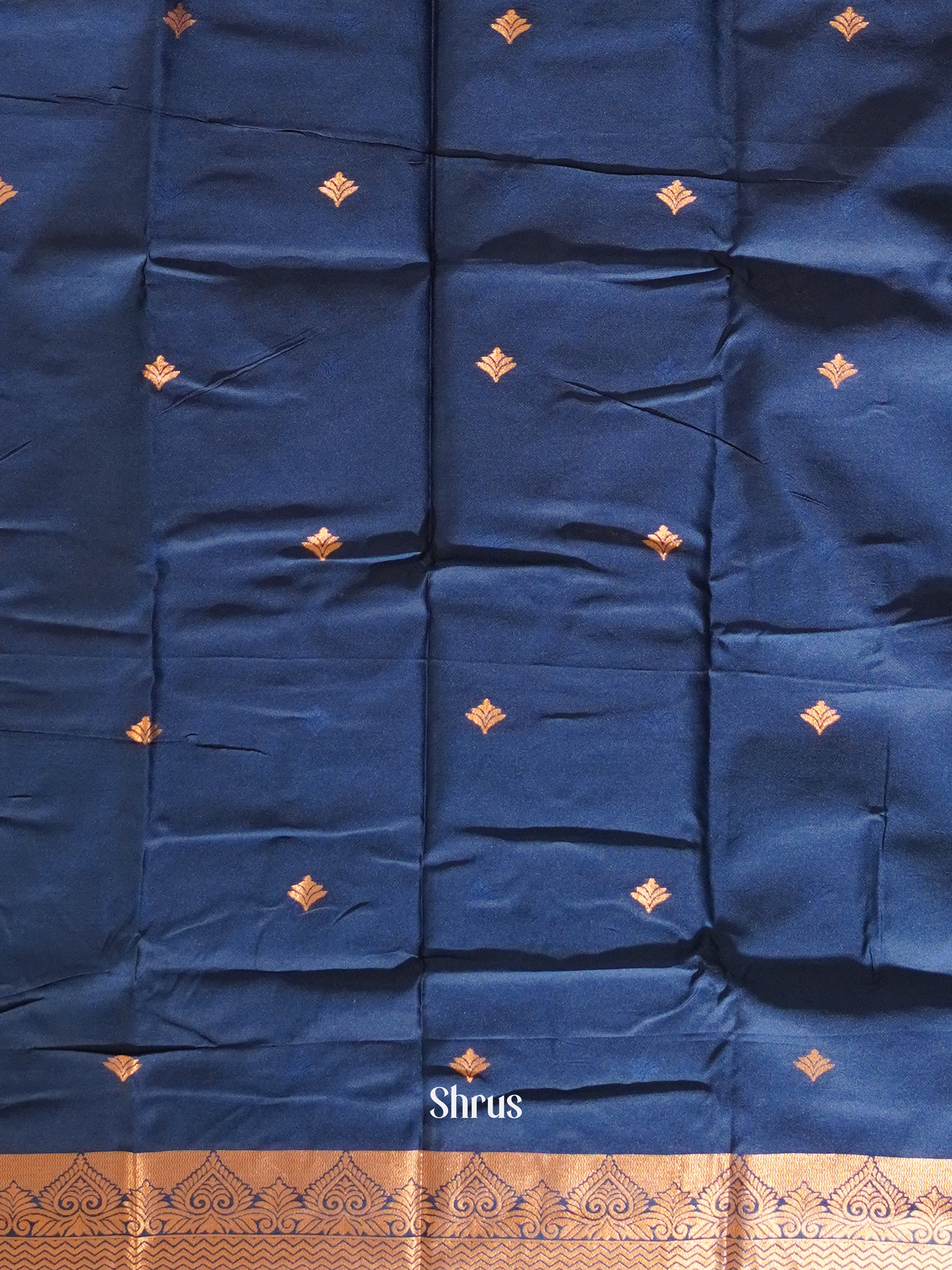 Green And Blue- Semi Soft Silk Saree - Shop on ShrusEternity.com