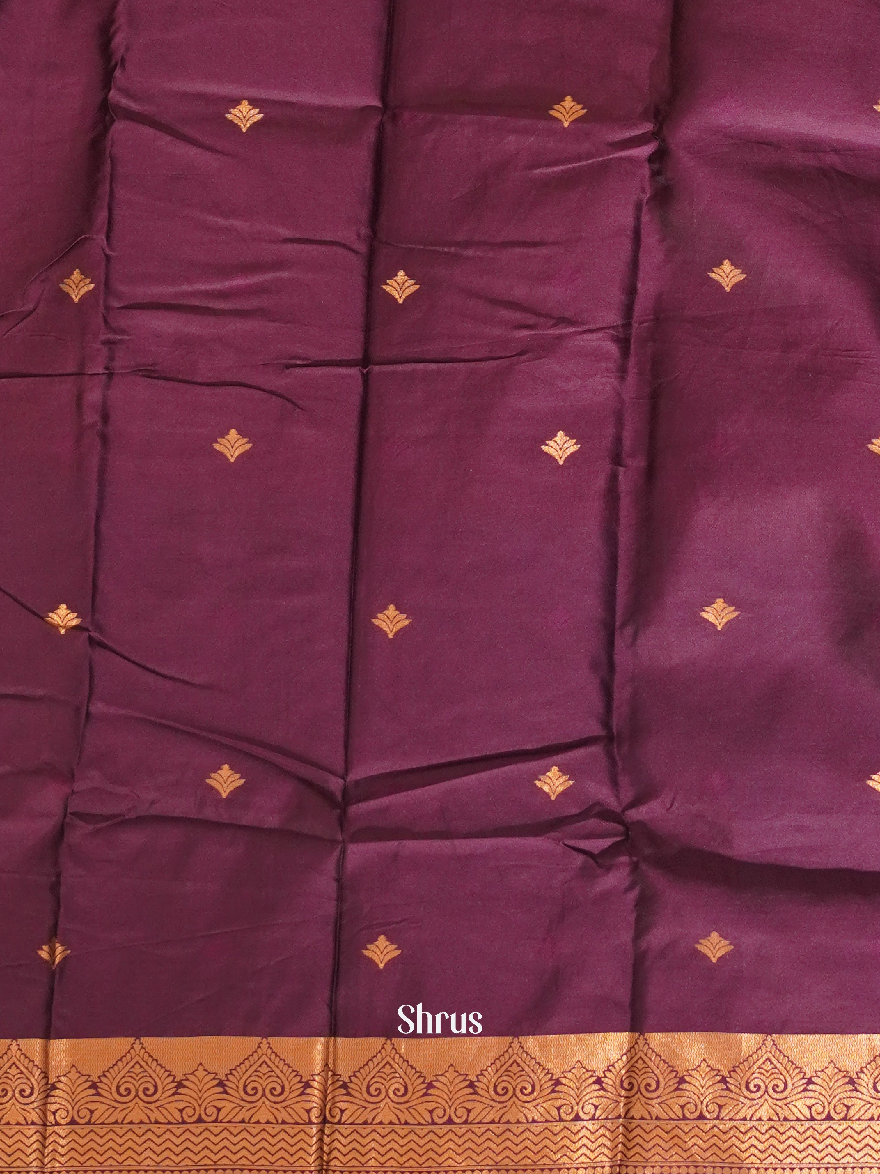Blue and maroon - Semi Softsilk Saree - Shop on ShrusEternity.com