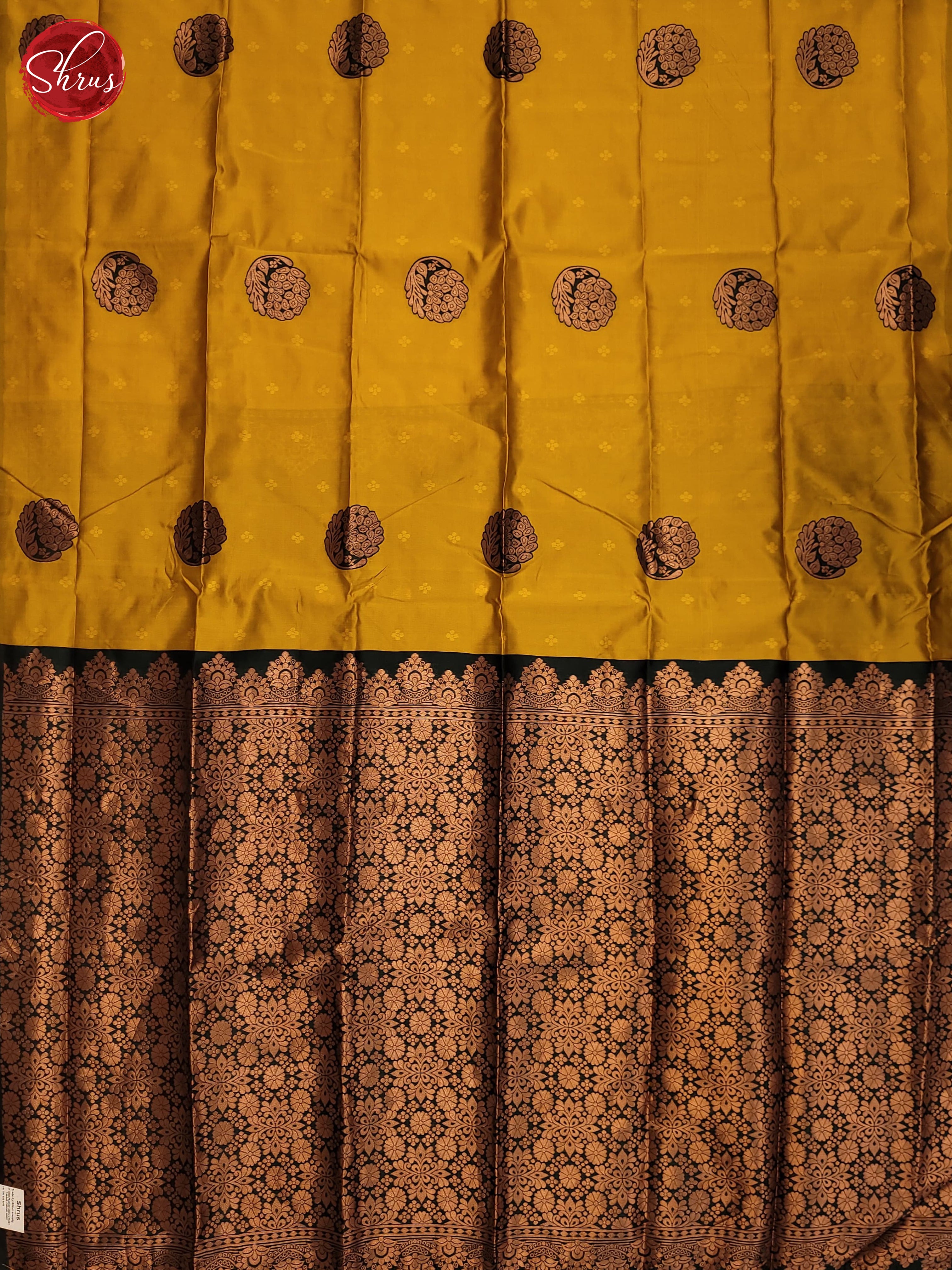 Mustard & Green- Semi Softsilk Saree - Shop on ShrusEternity.com