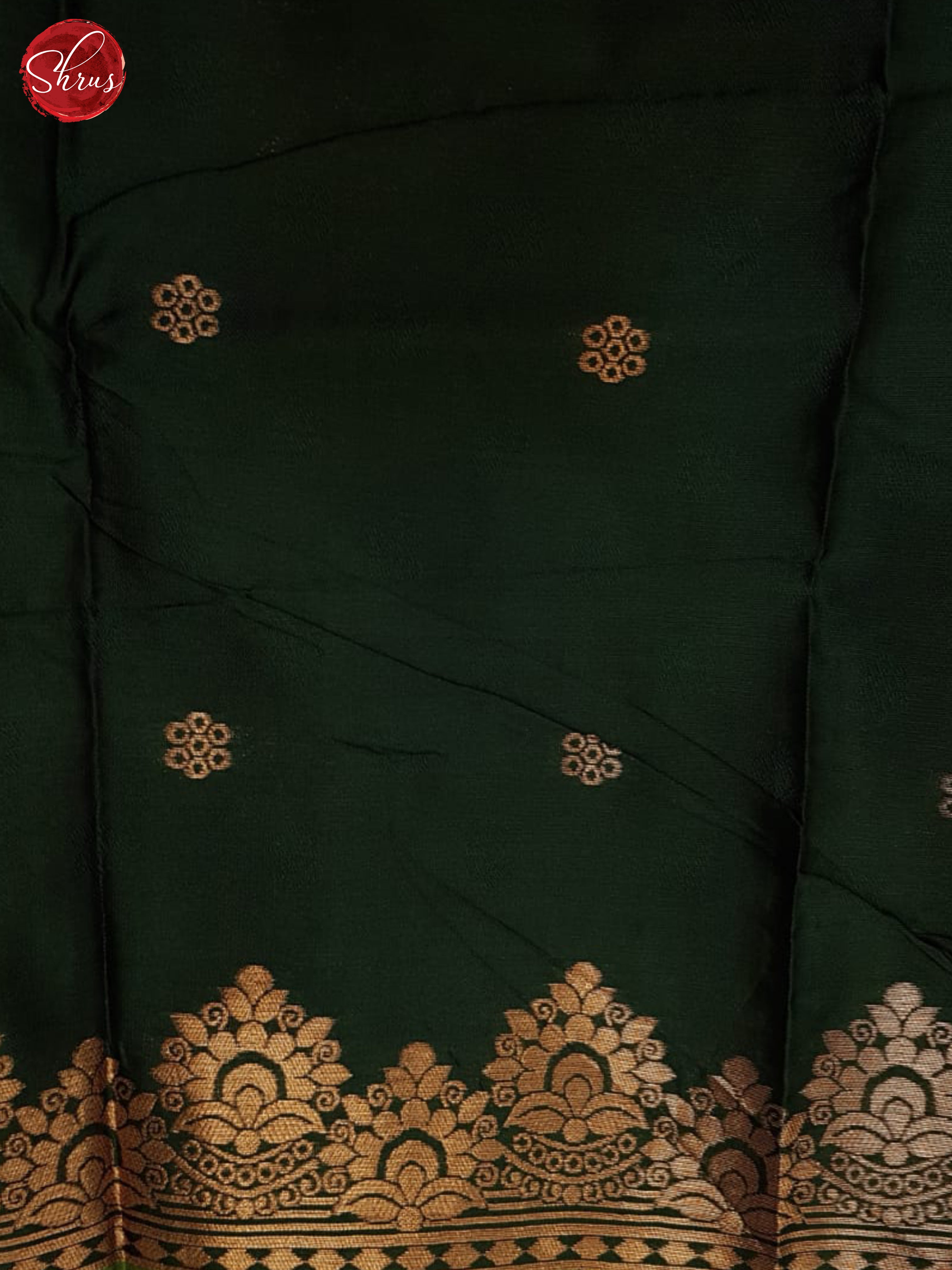 Green and Dark green- semi soft silk saree - Shop on ShrusEternity.com
