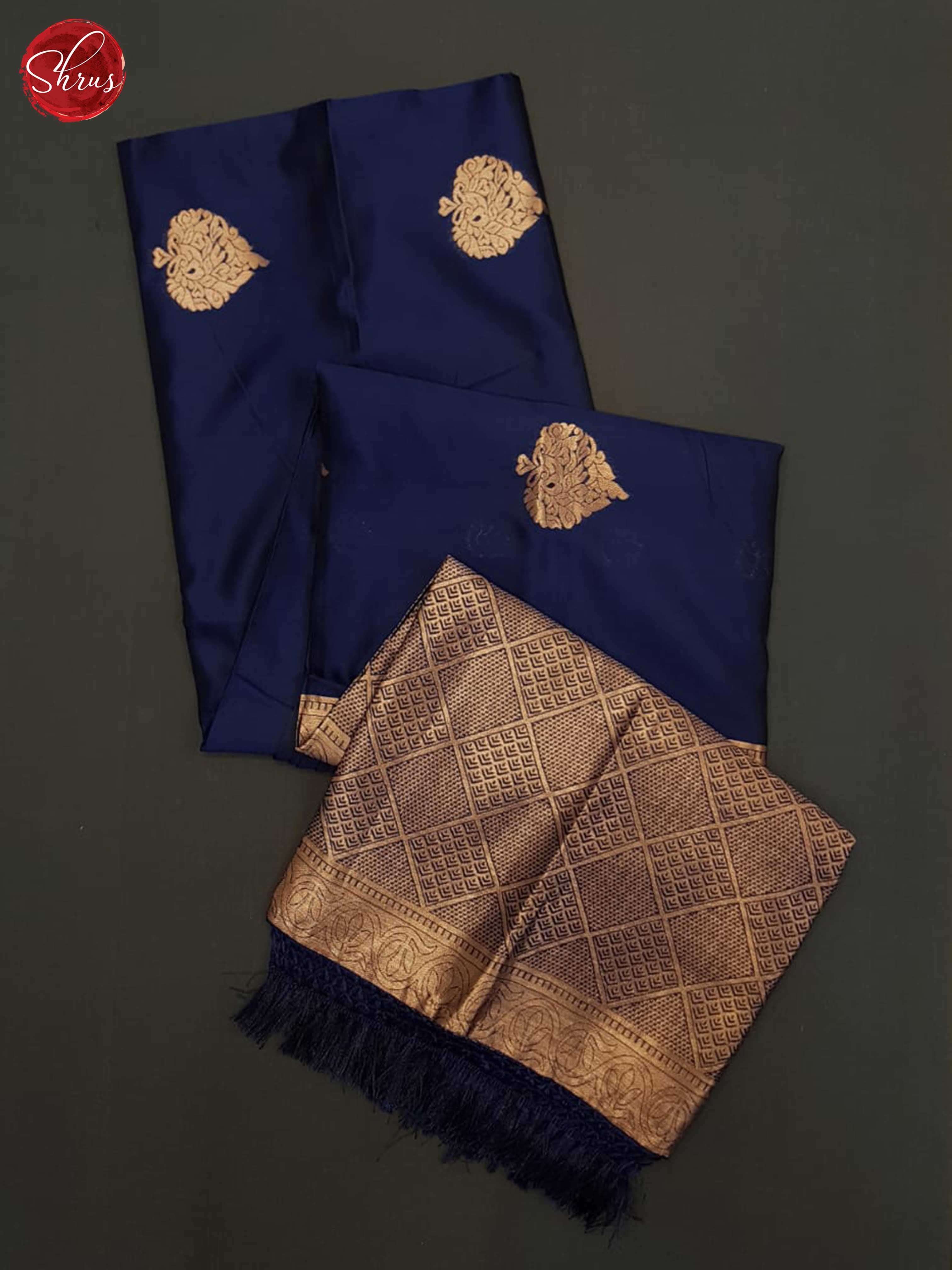 Blue(single tone) -Semi Soft silk saree - Shop on ShrusEternity.com