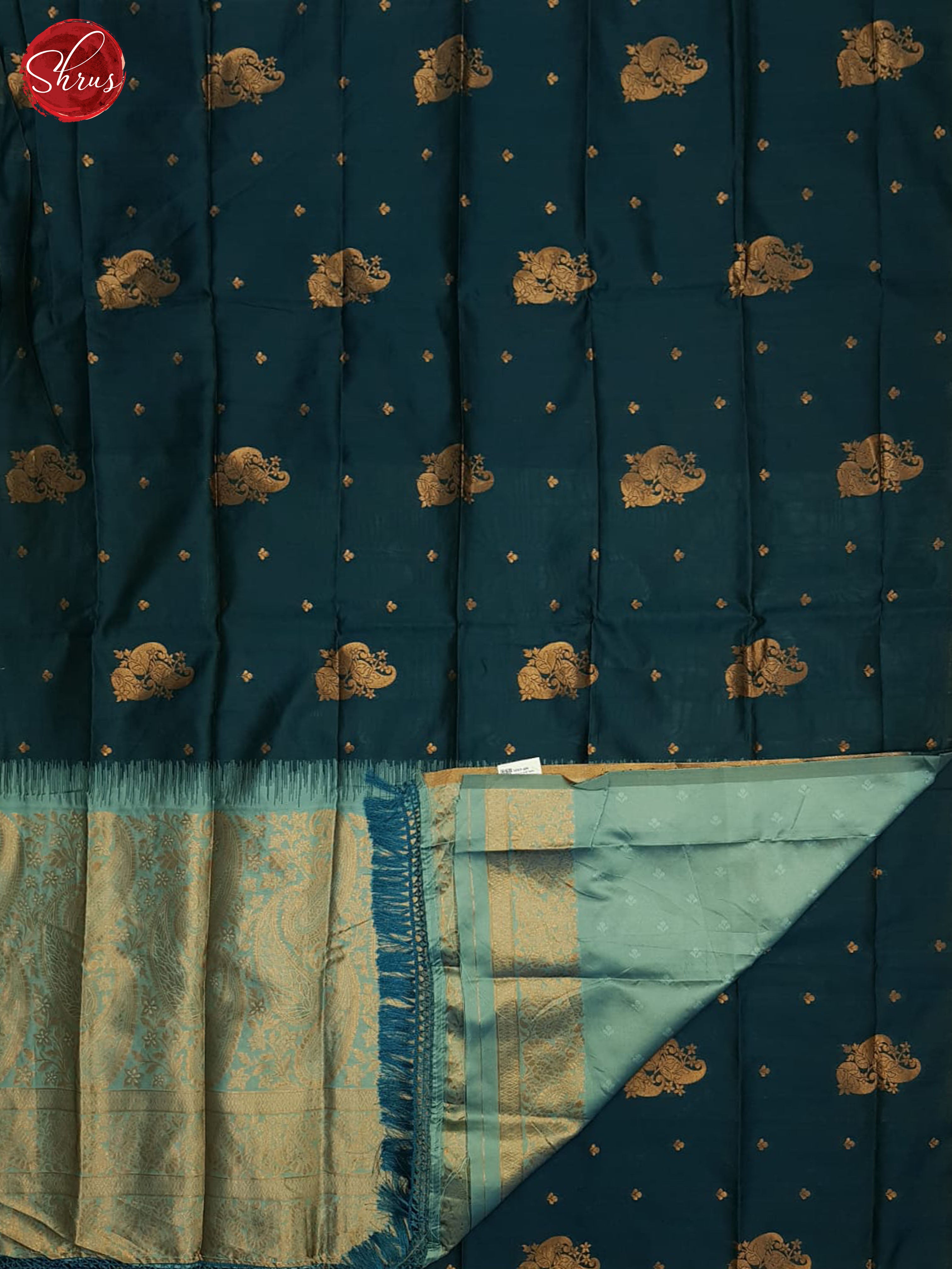 Blue And Bluish Grey-Semi soft silk saree - Shop on ShrusEternity.com