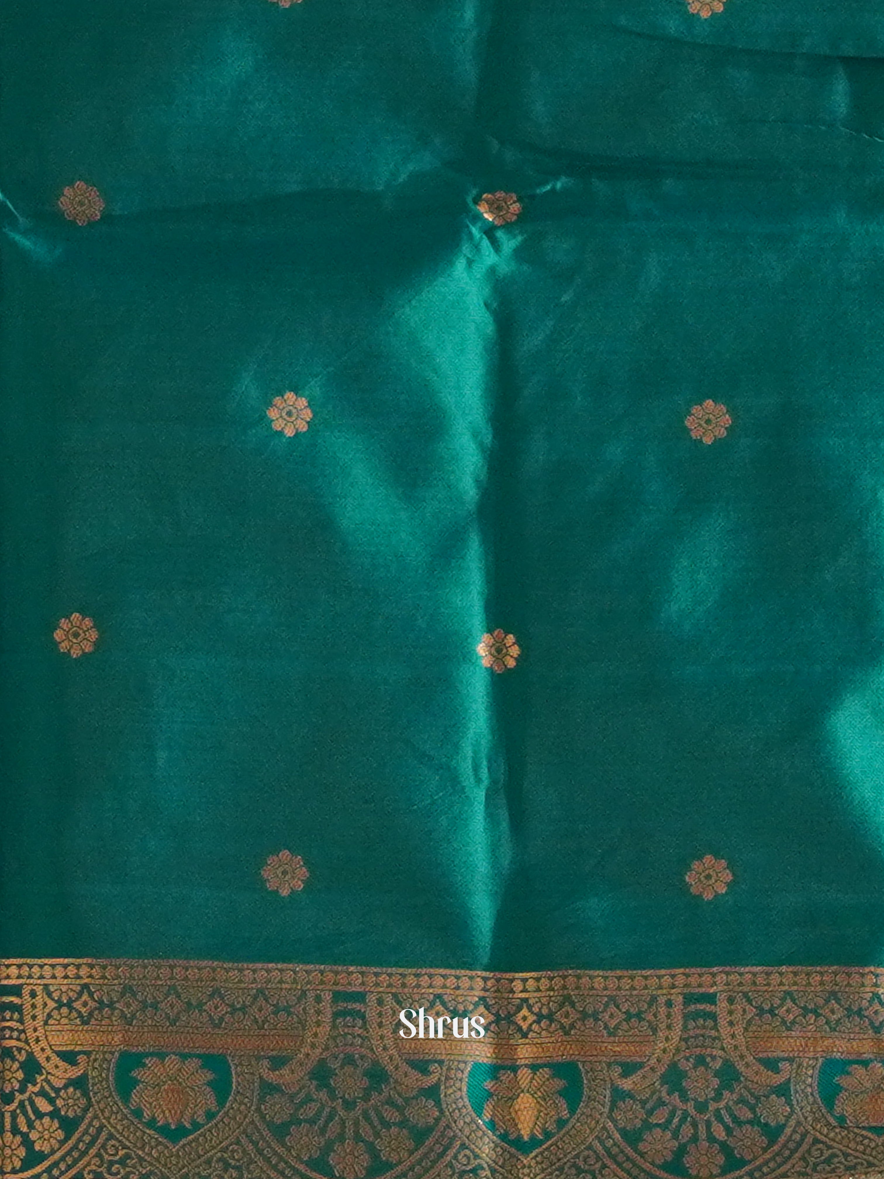 Blue And Green-SeMi soft silk saree - Shop on ShrusEternity.com