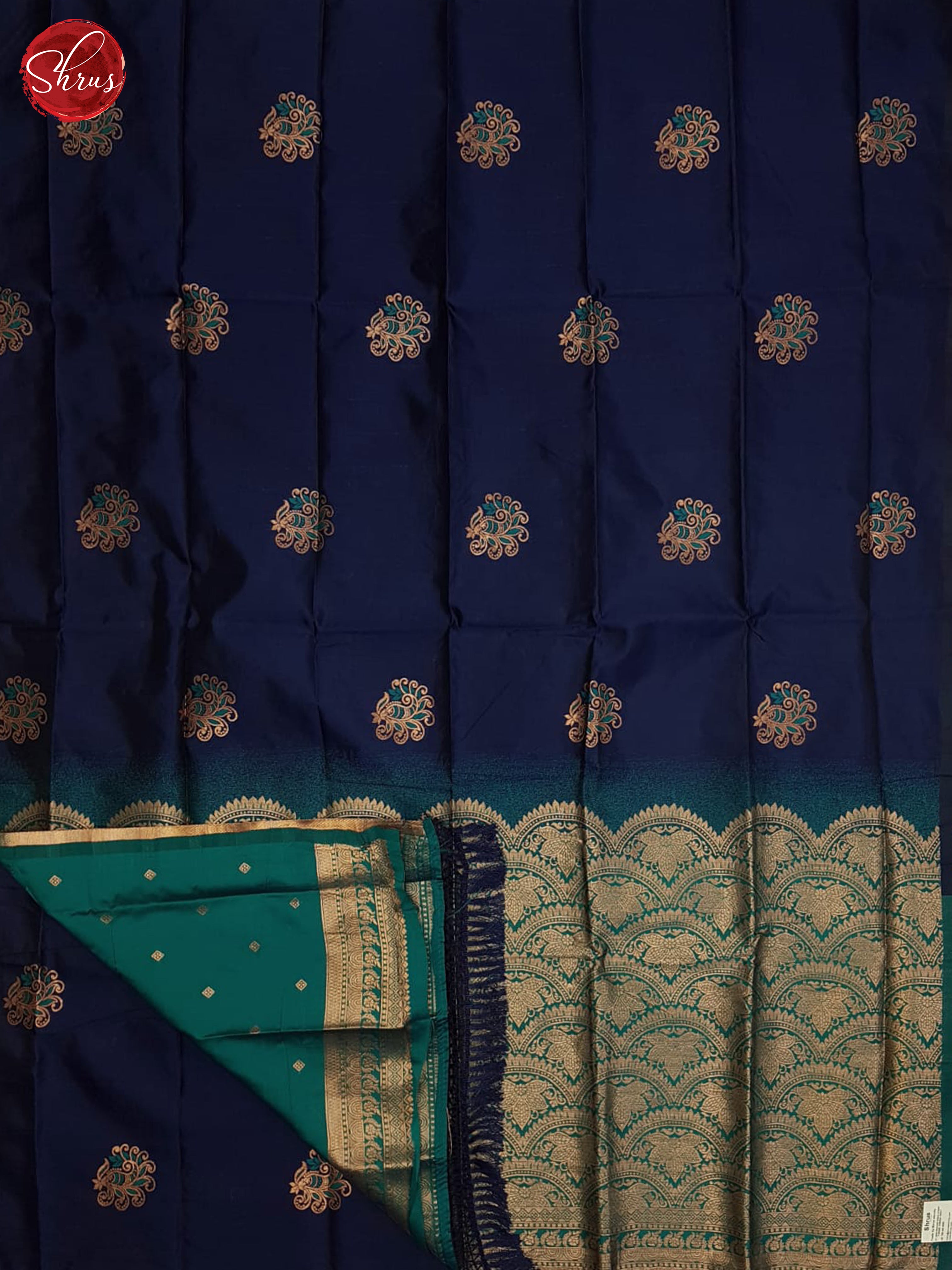 Blue And Green-Semi soft silk saree - Shop on ShrusEternity.com