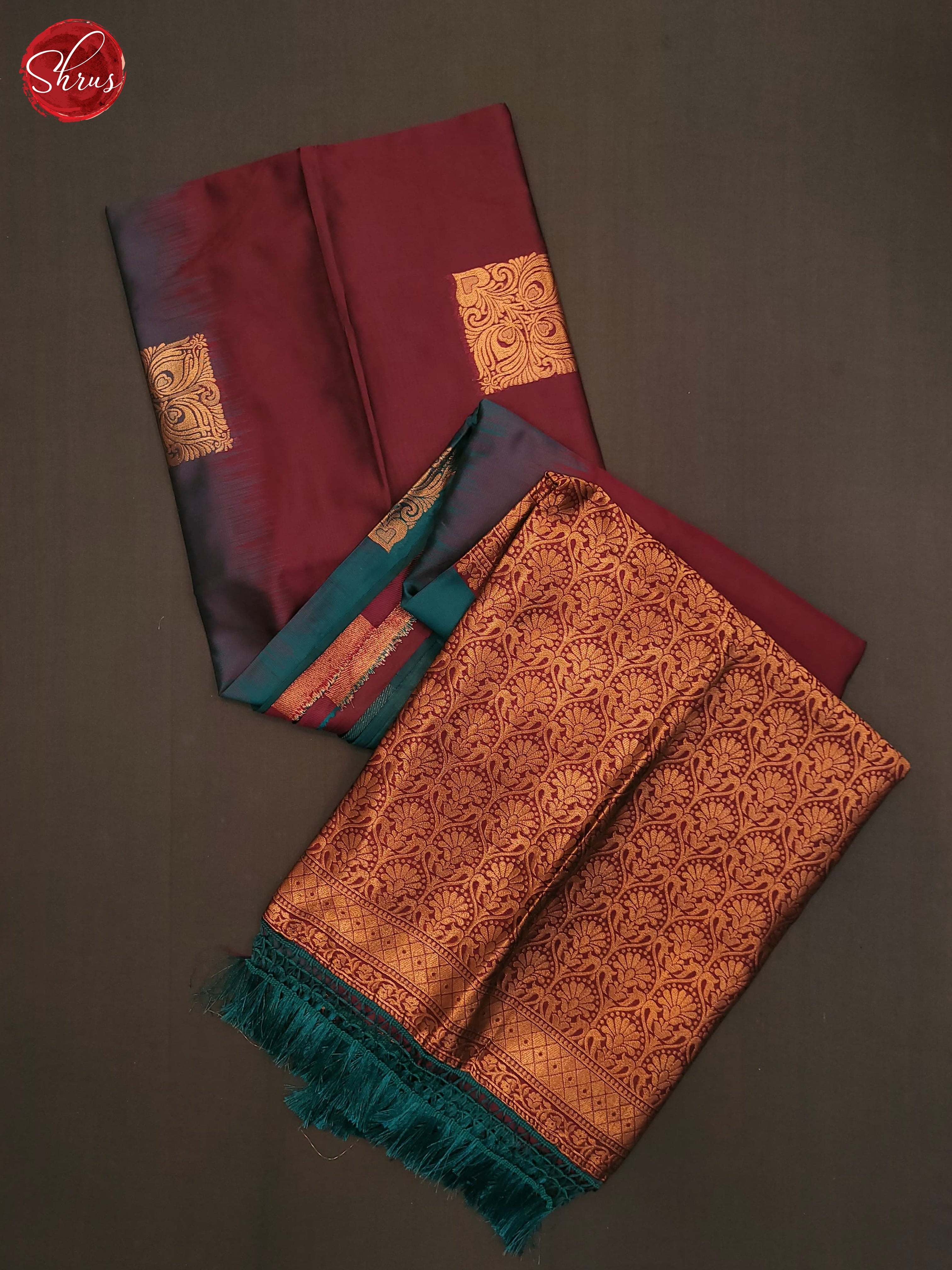 Green & Majenta- Semi Softsilk Saree - Shop on ShrusEternity.com