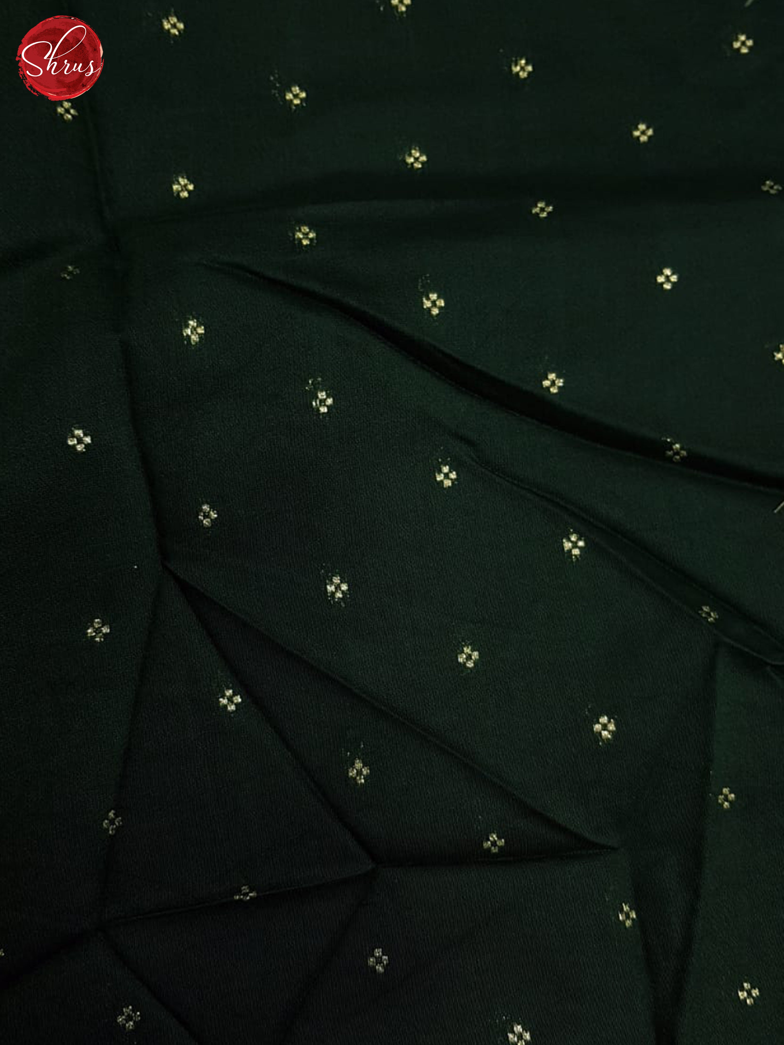 Brown & Green - Semi Crepe Saree - Shop on ShrusEternity.com