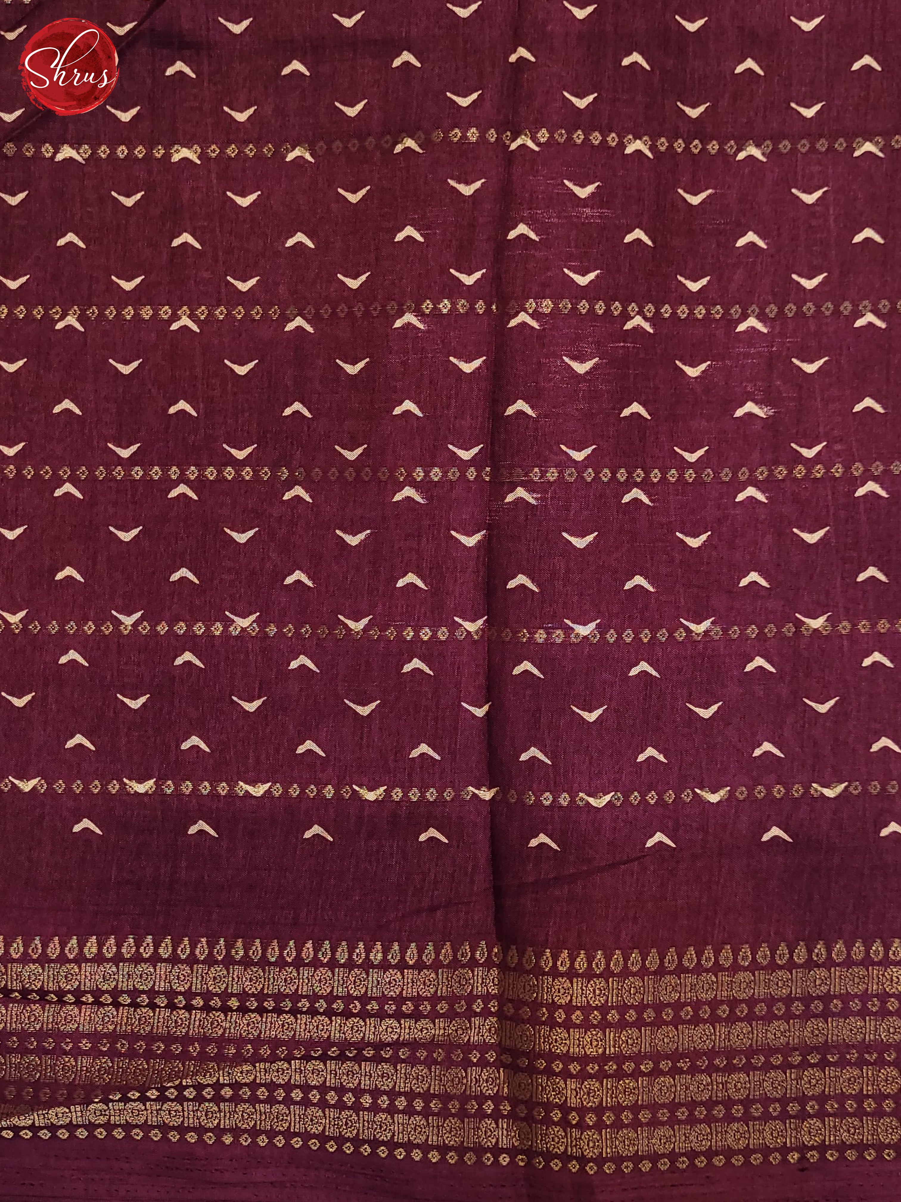 Wine(Single Tone) - Semi Crepe Saree - Shop on ShrusEternity.com