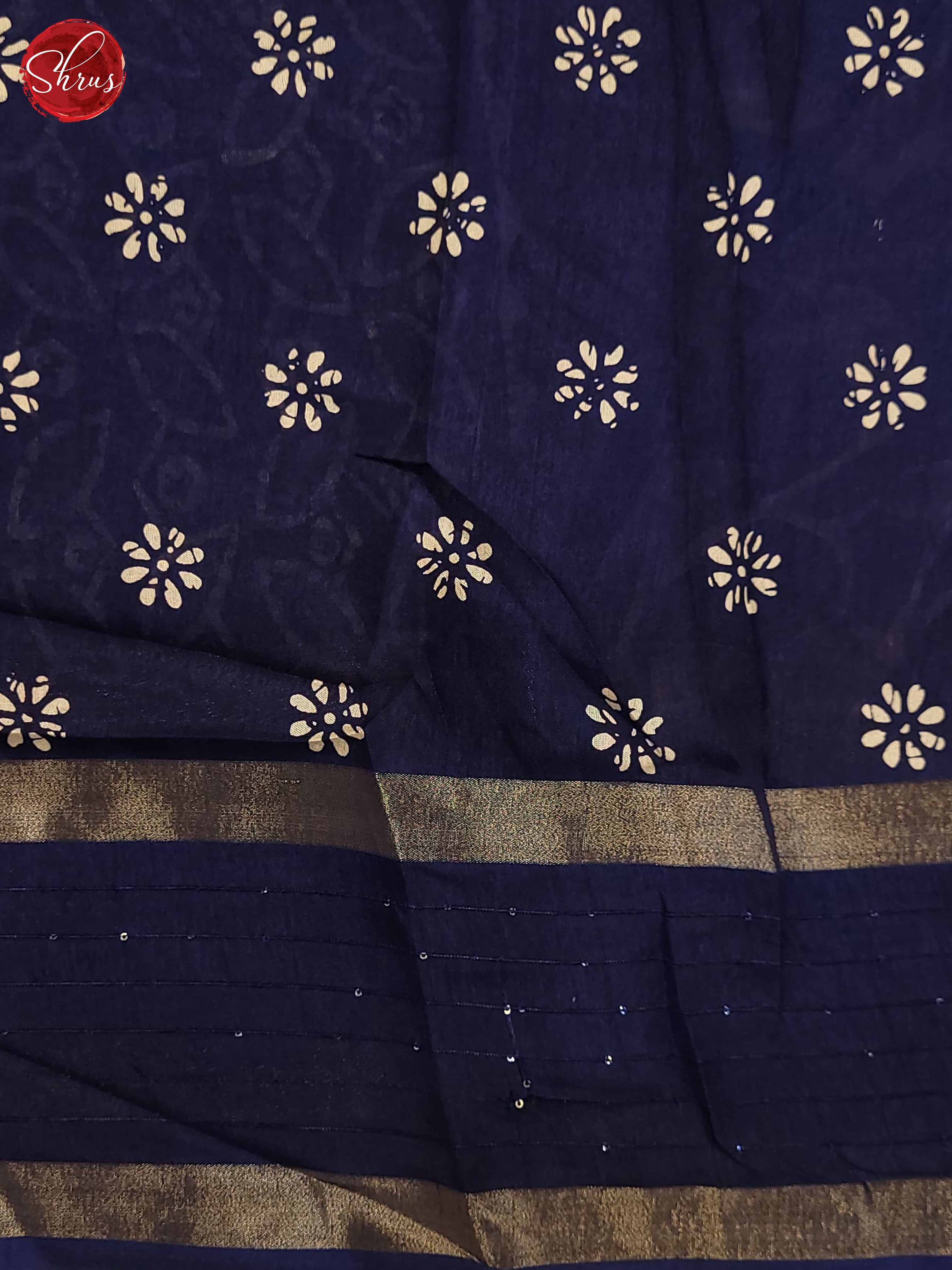 Blue(Single Tone) -Semi Crepe Saree - Shop on ShrusEternity.com