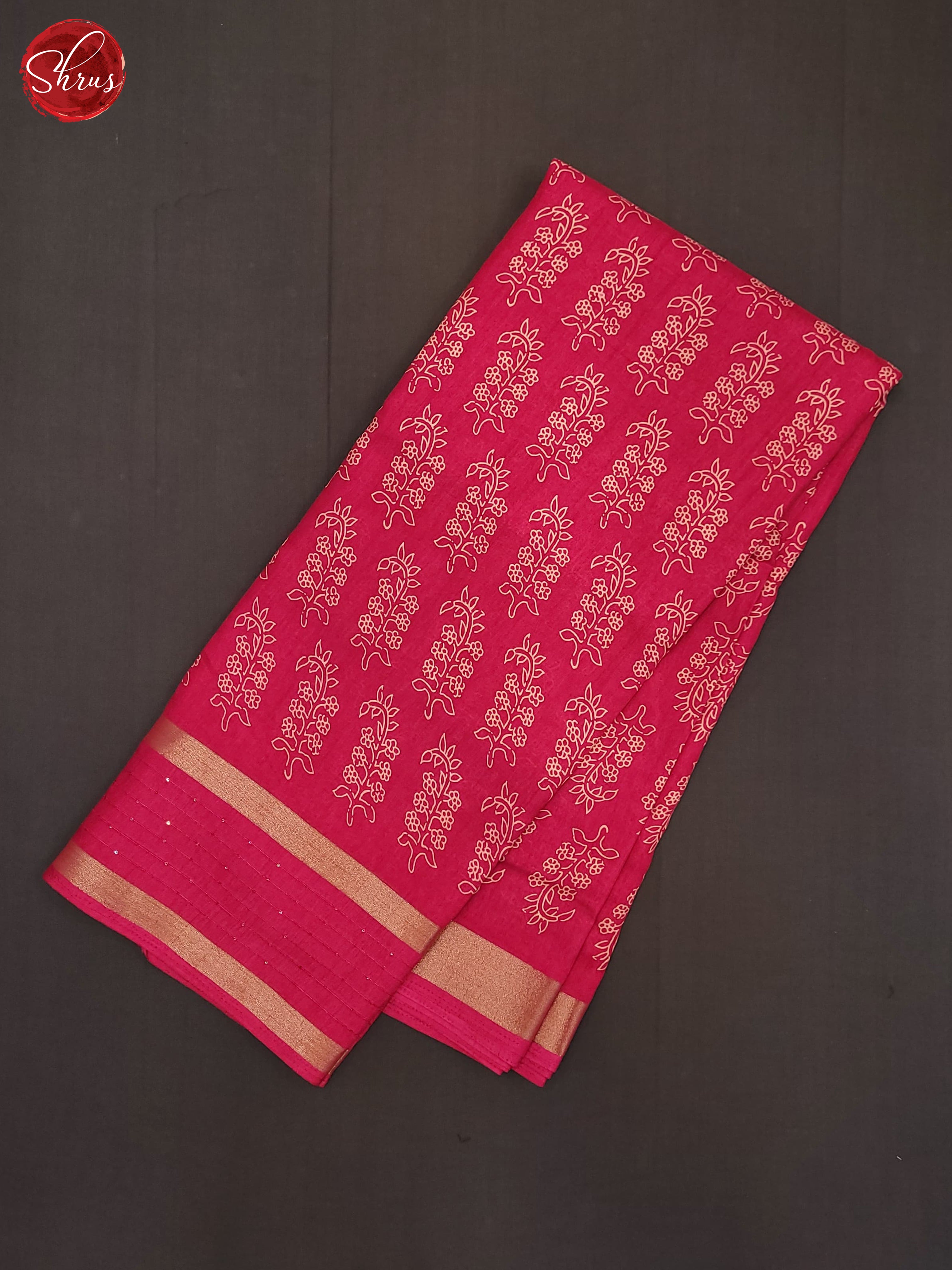 Pink(Single tone)- Semi Crepe Saree - Shop on ShrusEternity.com