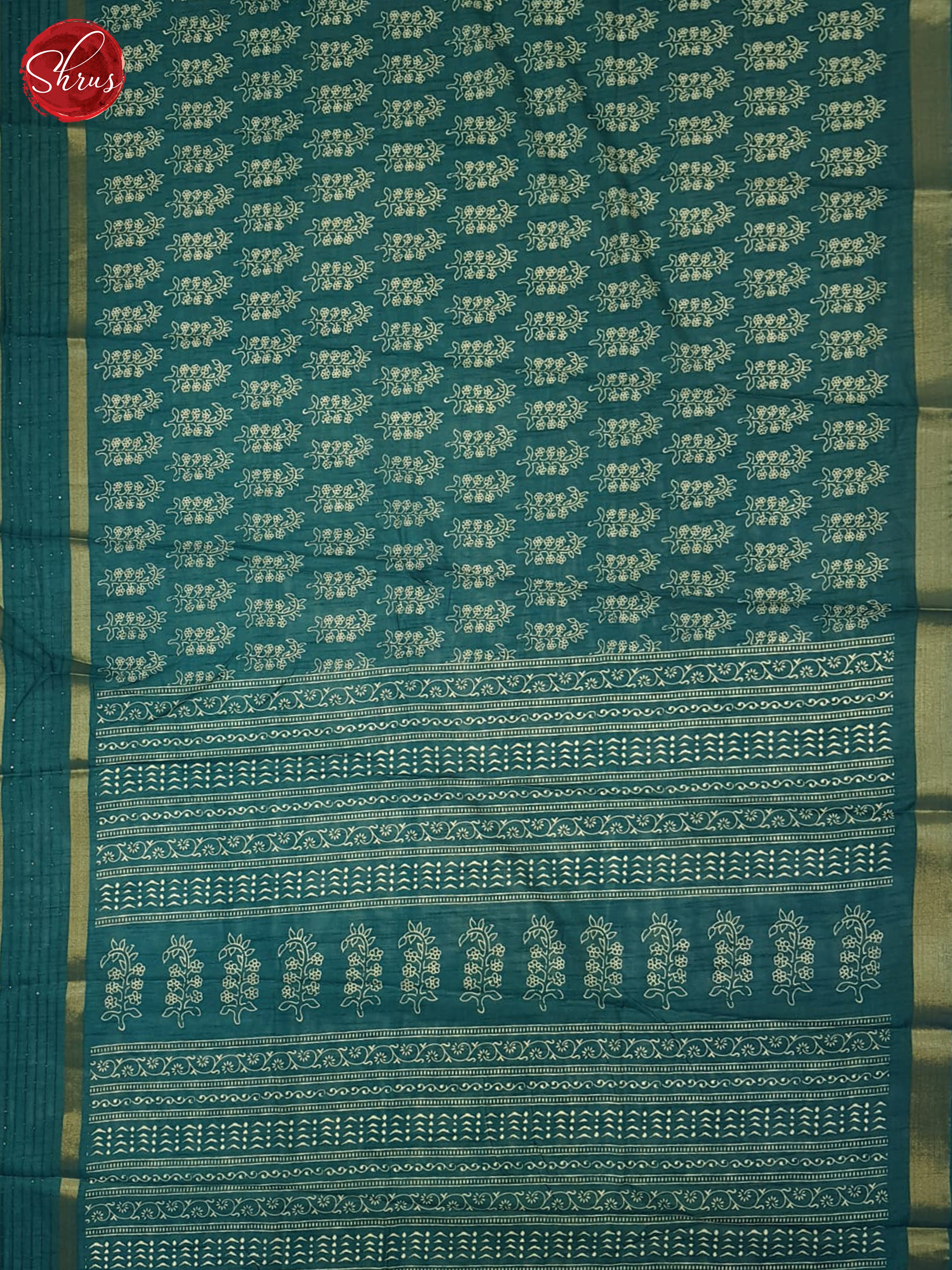 blue(Single Tone) - Semi Crepe Saree - Shop on ShrusEternity.com