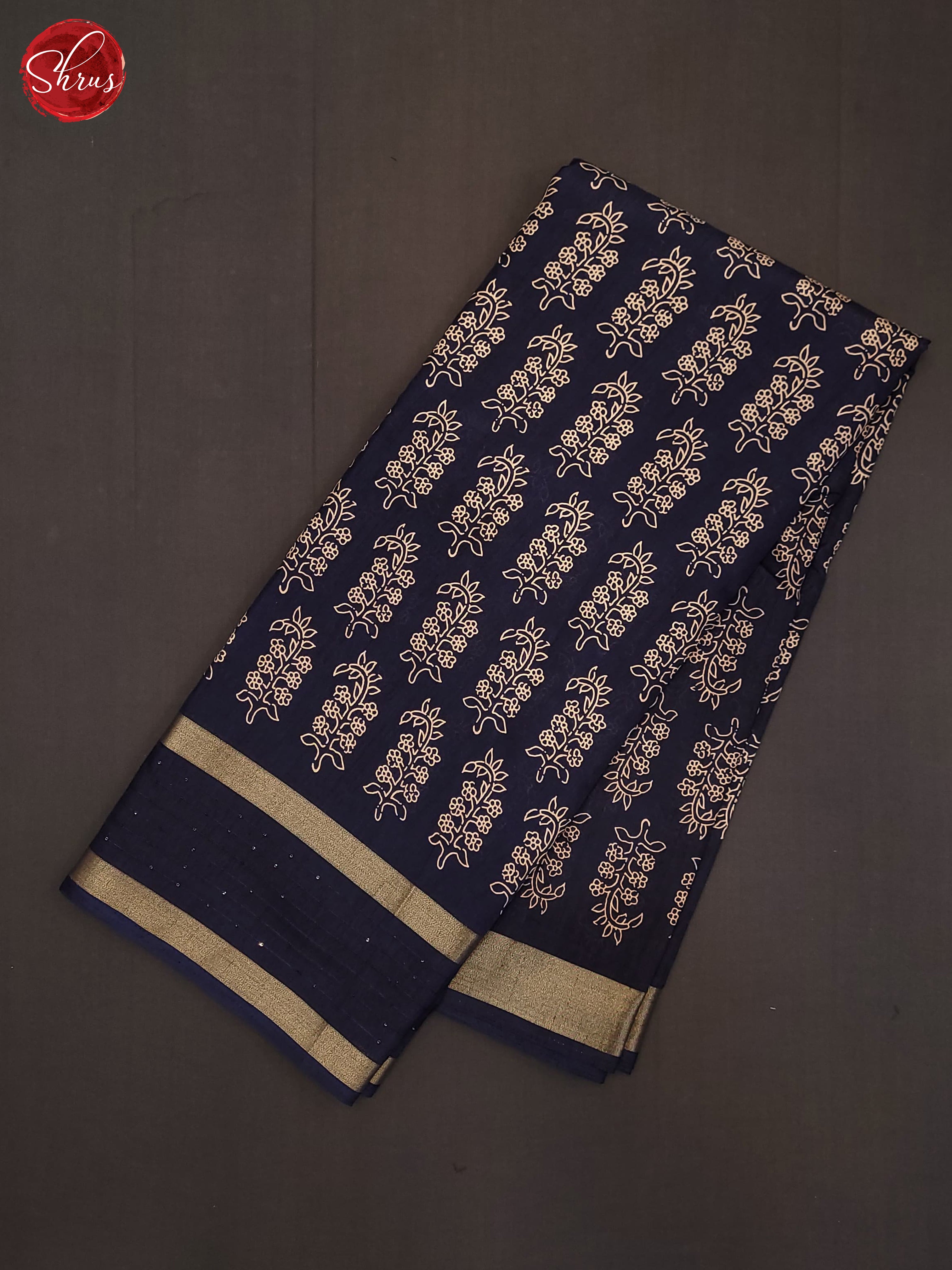 Blue(Single Tone)- Semi Crepe Saree - Shop on ShrusEternity.com