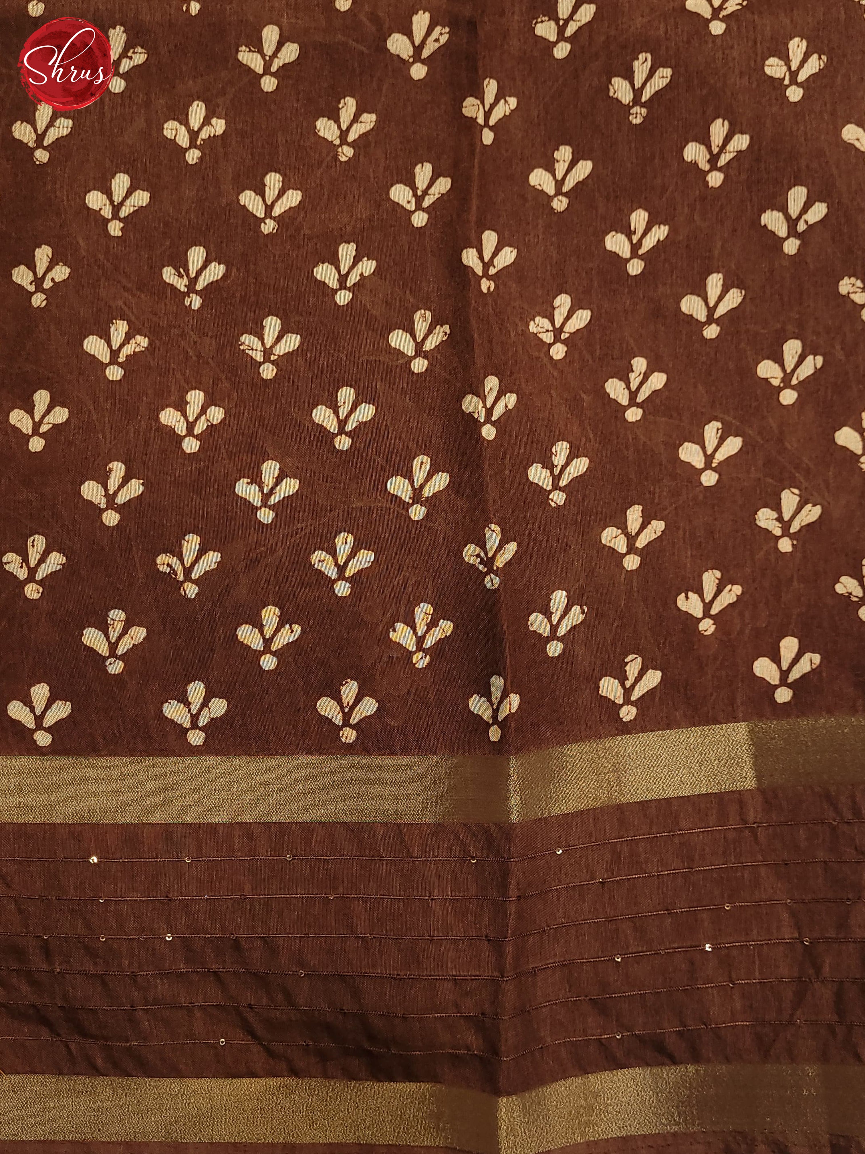 Brown(Single Tone)- Semi Crepe Saree - Shop on ShrusEternity.com