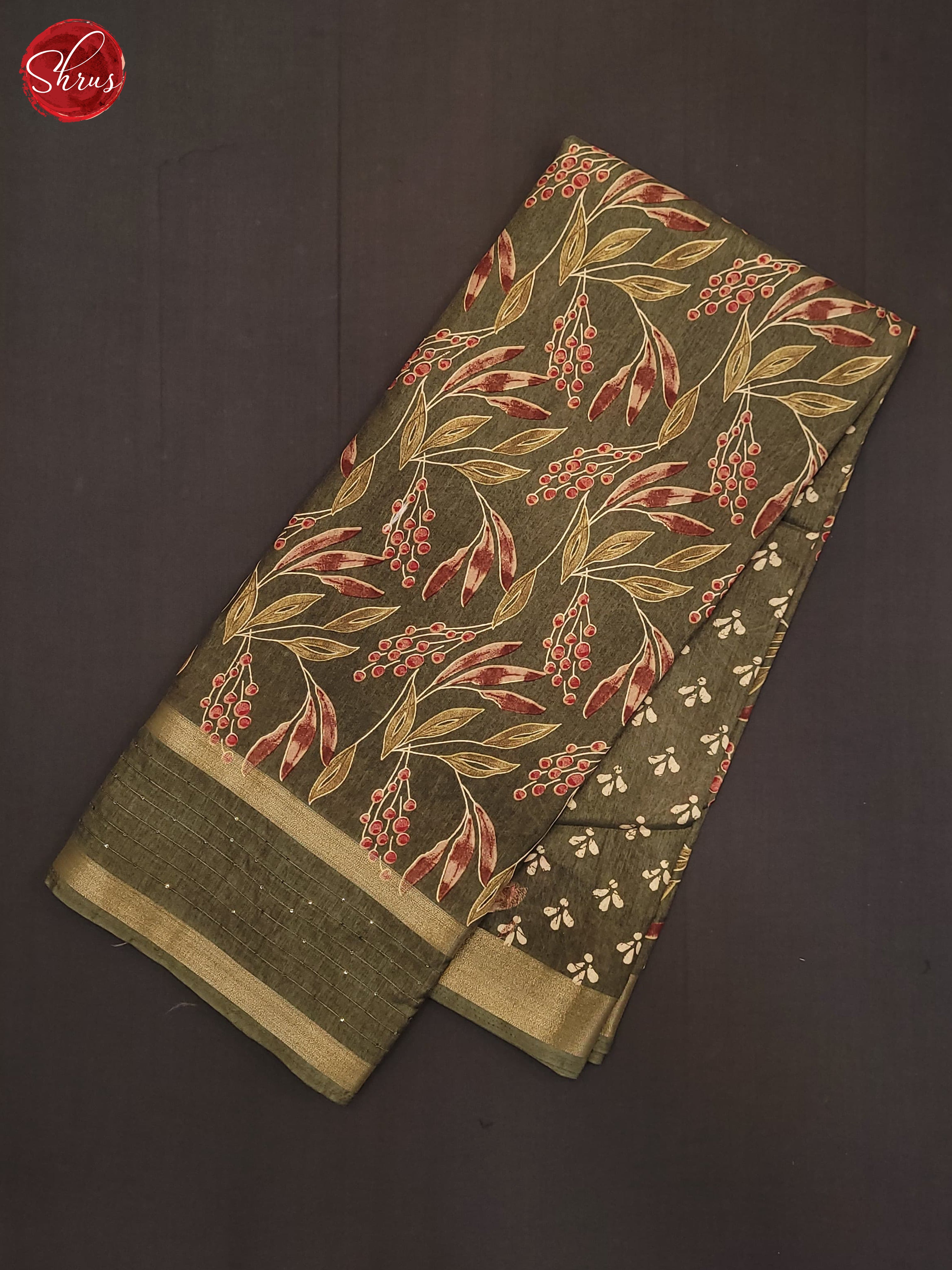 Elachi green(Single Tone)- Semi Crepe Saree - Shop on ShrusEternity.com