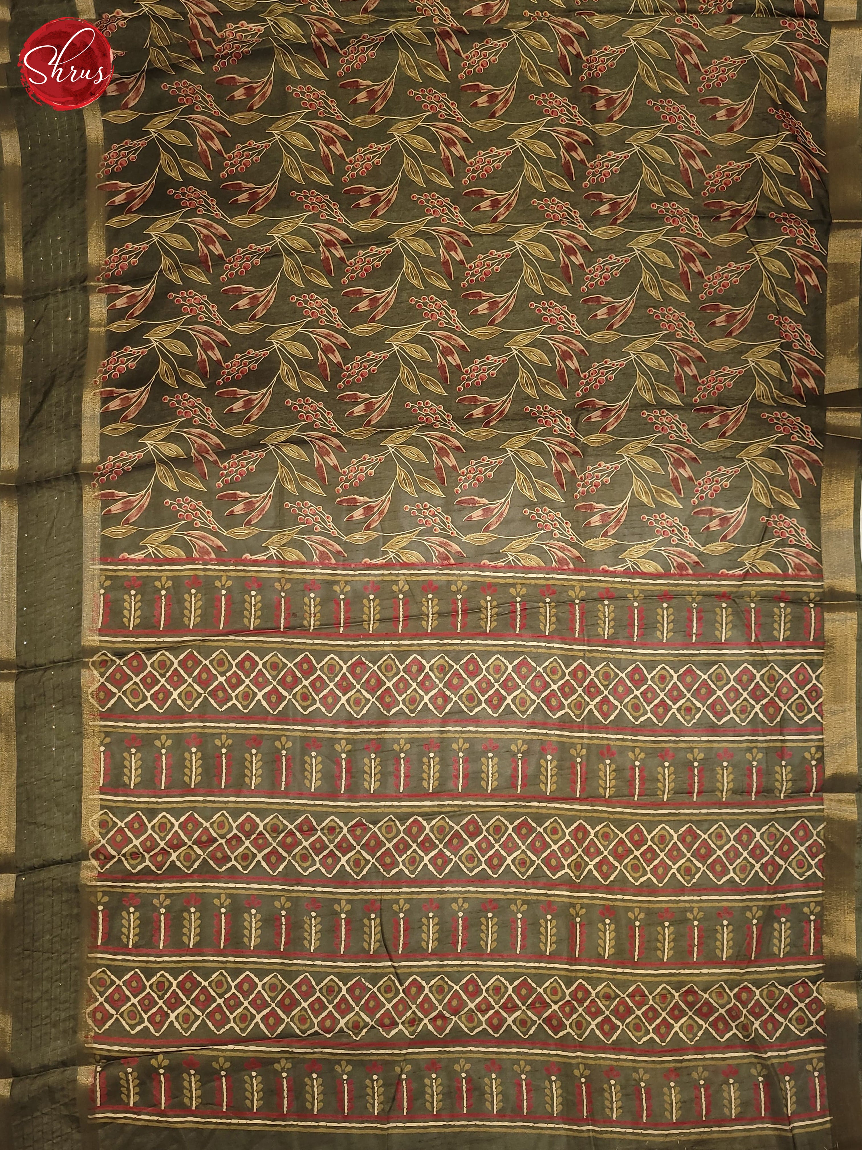 Elachi green(Single Tone)- Semi Crepe Saree - Shop on ShrusEternity.com