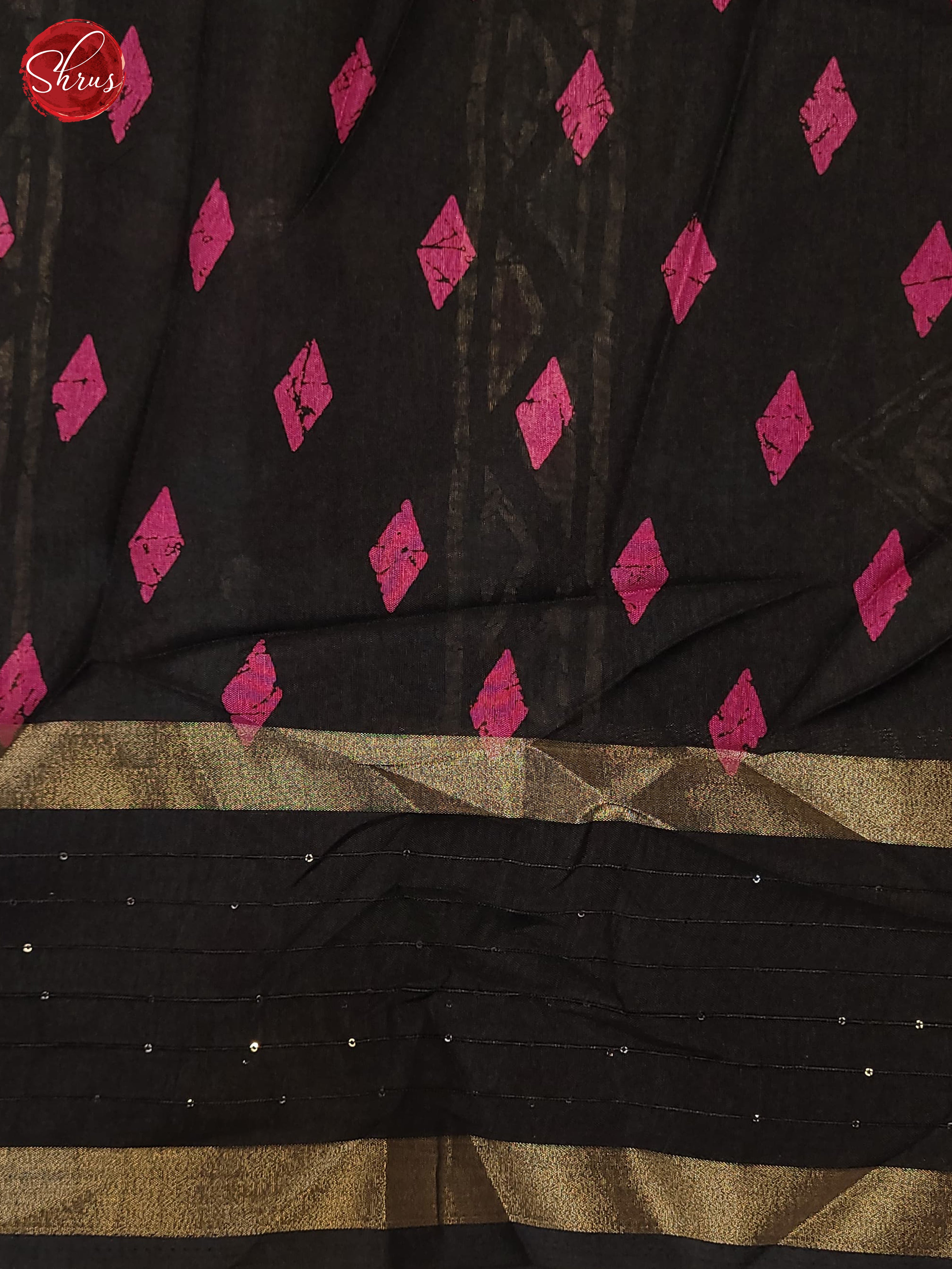 black(Single Tone)- Semi Crepe Saree - Shop on ShrusEternity.com