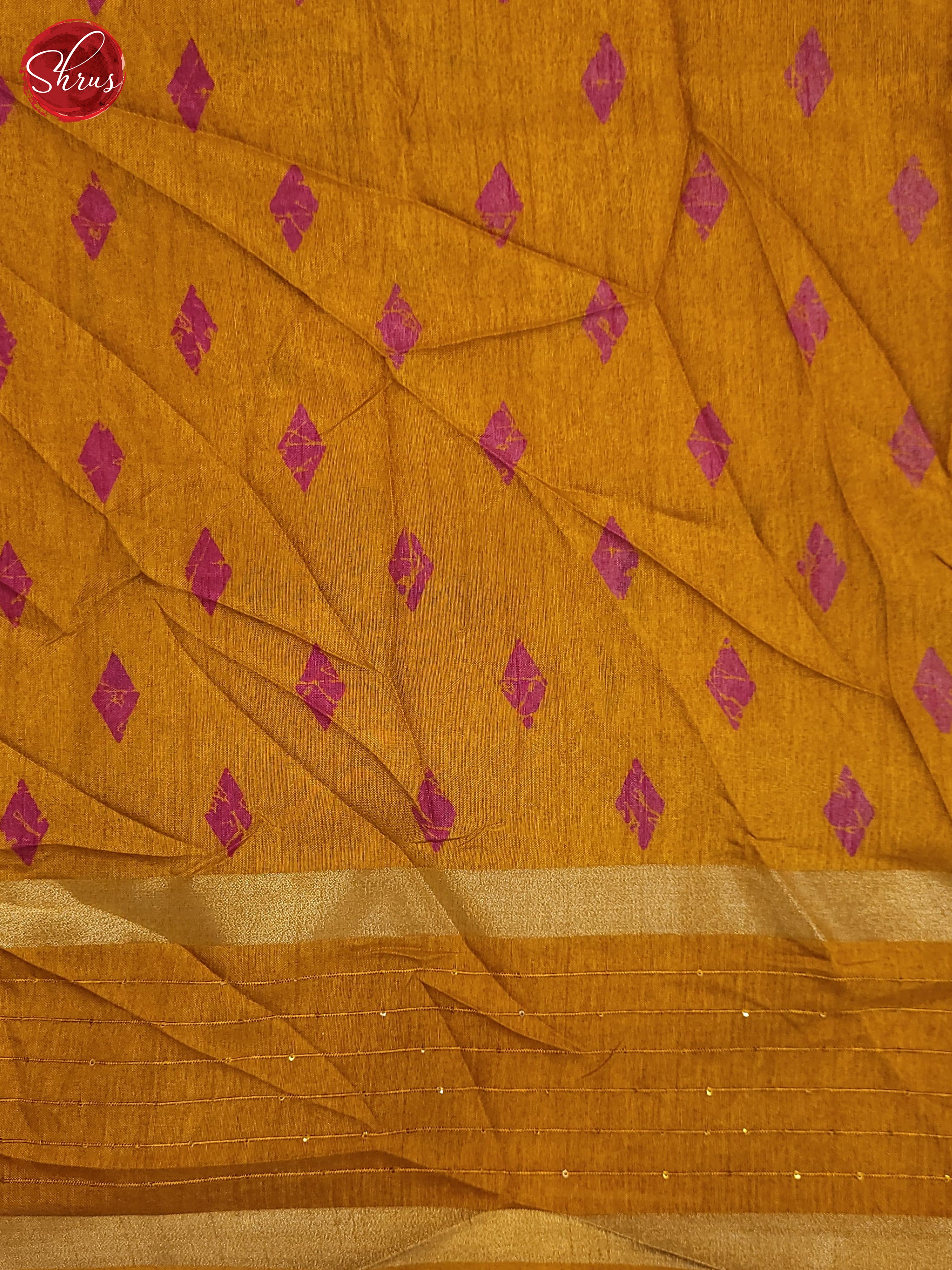 Mustard(Single Tone)- Semi Crepe Saree - Shop on ShrusEternity.com