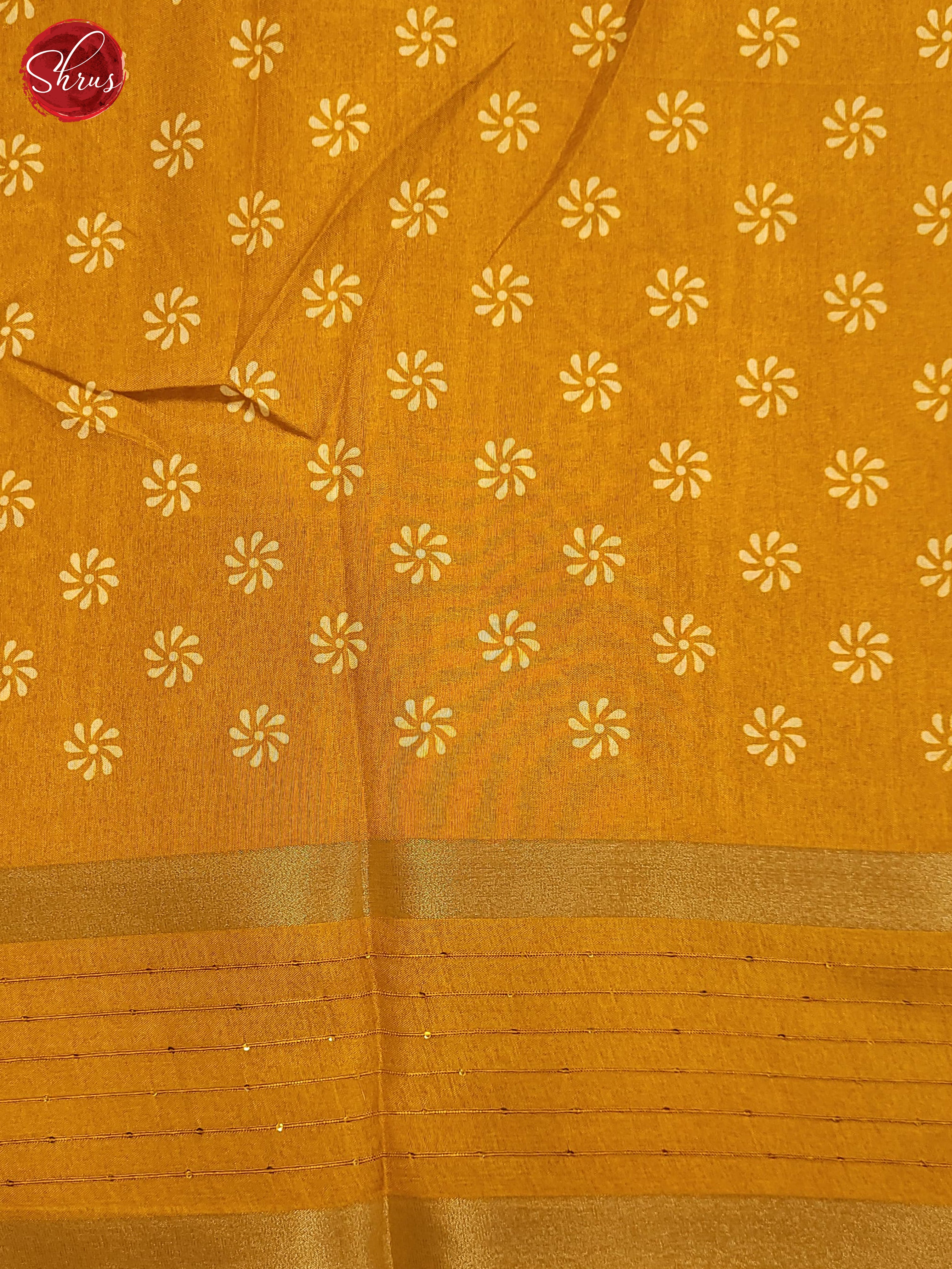Yellow(Single Tone)- Semi Crepe Saree - Shop on ShrusEternity.com