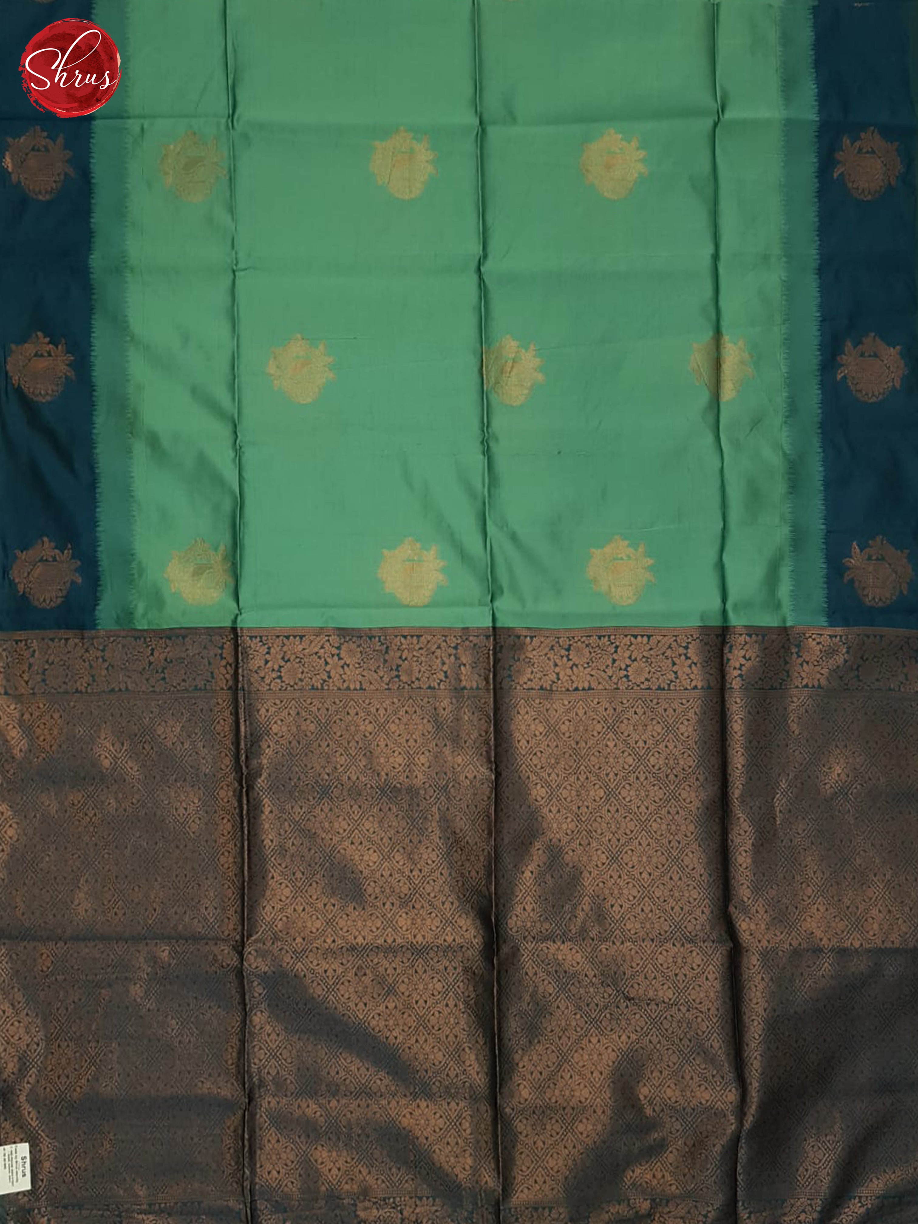 Green & Blue- Semi Softsilk Saree - Shop on ShrusEternity.com