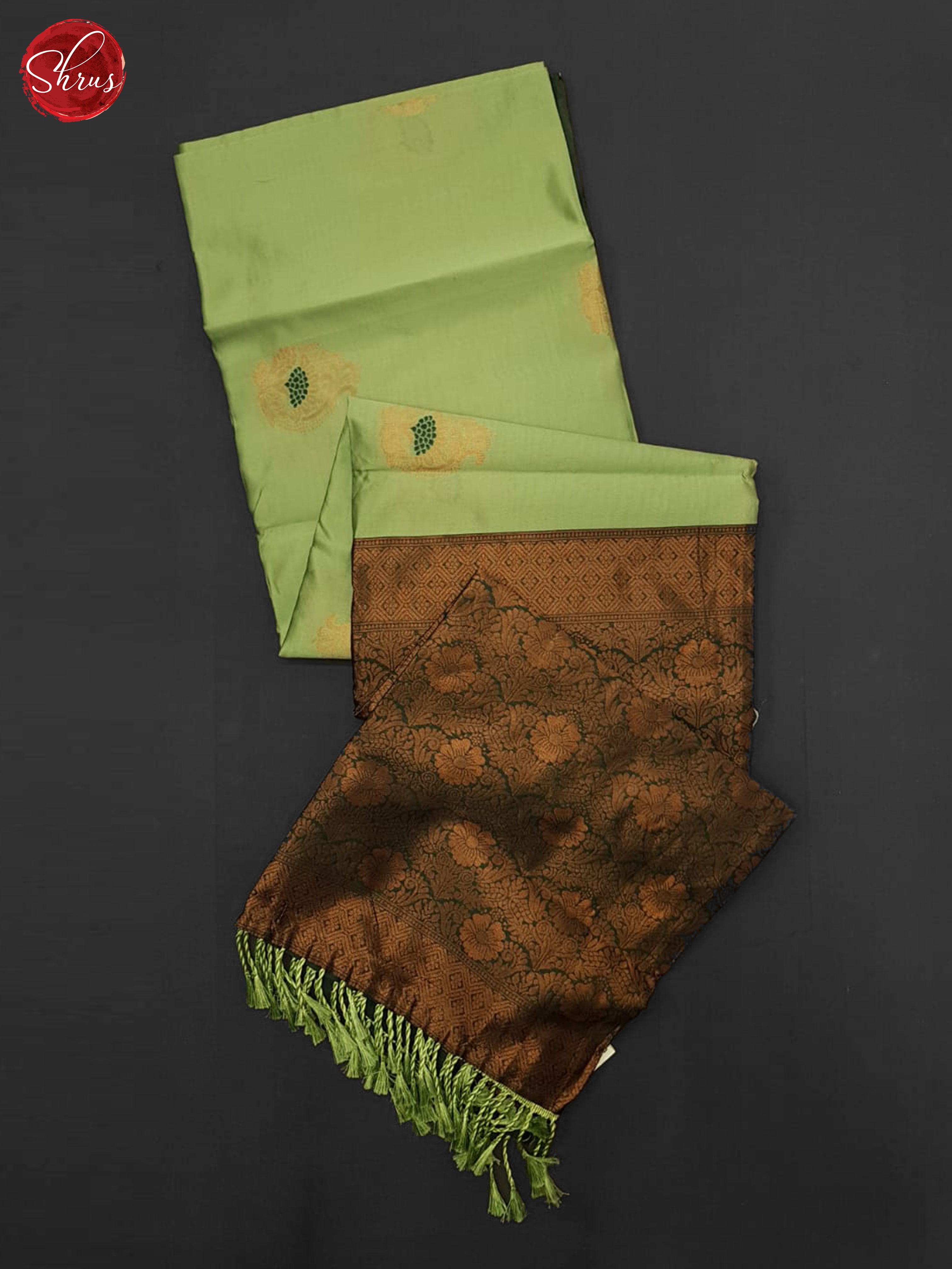 Pista Green & Green - Semi Softsilk Saree - Shop on ShrusEternity.com