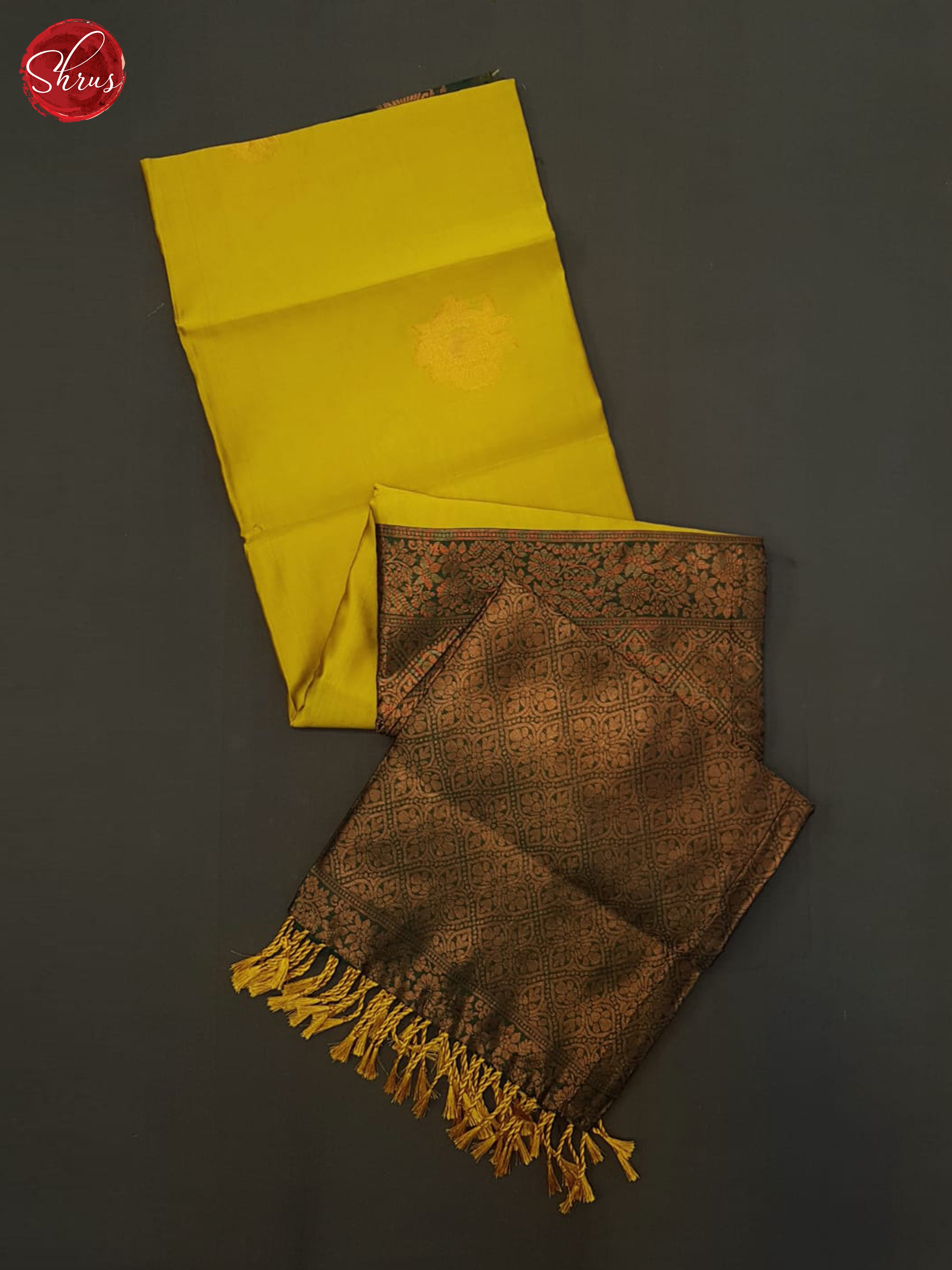 Mustard & Green - Semi Softsilk Saree - Shop on ShrusEternity.com