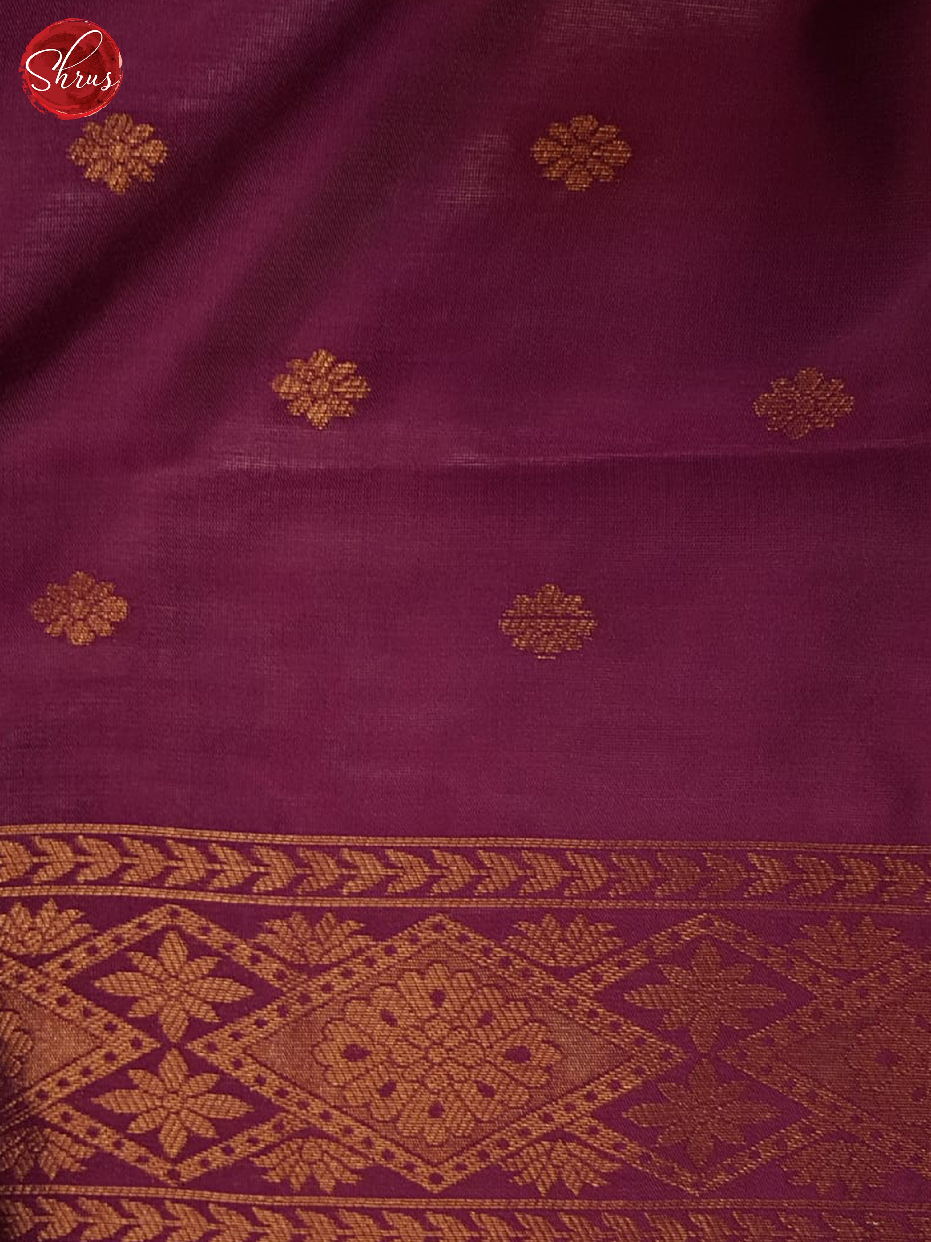 Blue & WIne - Semi Softsilk Saree - Shop on ShrusEternity.com