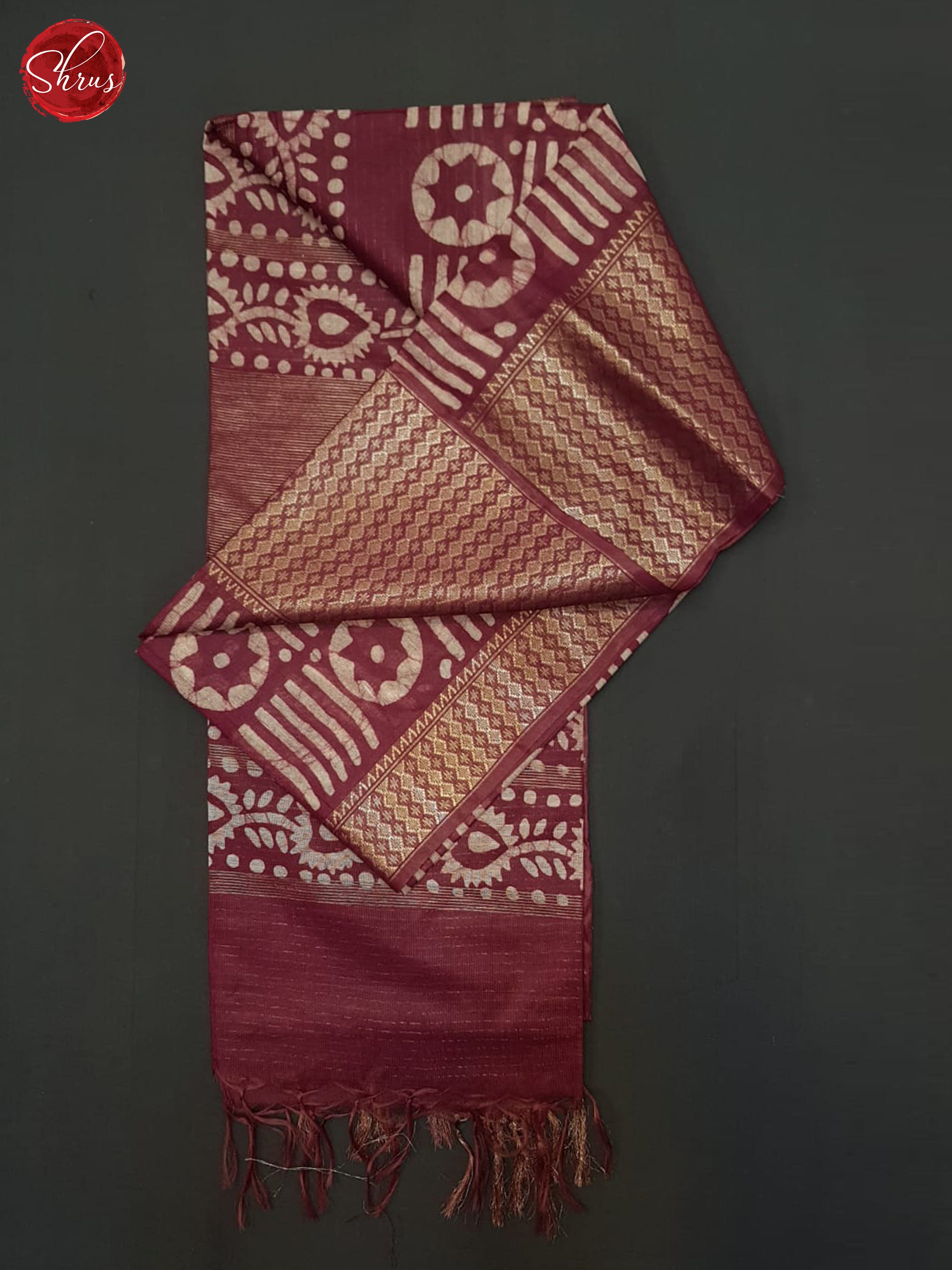 Maroon(single tone)- Bhatik Saree - Shop on ShrusEternity.com