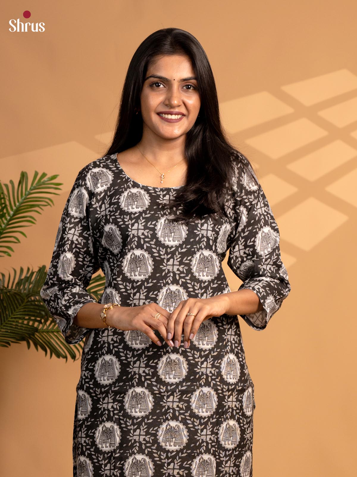 Brown - Readymade Kurti - Shop on ShrusEternity.com