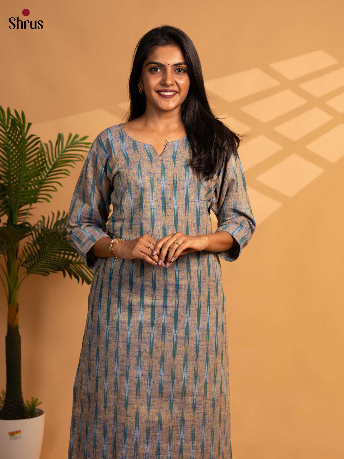 Grey - Readymade Kurti - Shop on ShrusEternity.com