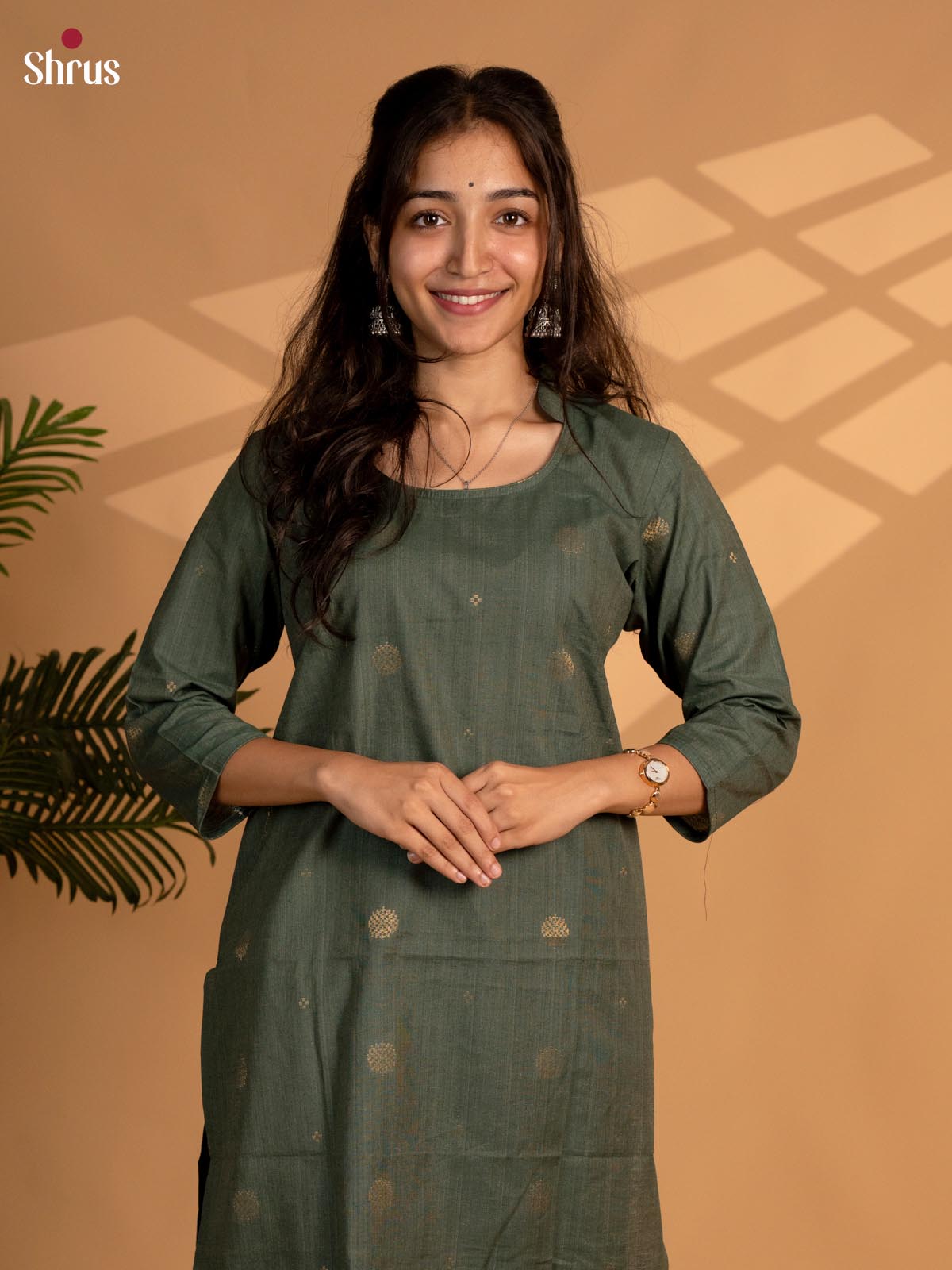 Grey - Readymade Kurti - Shop on ShrusEternity.com