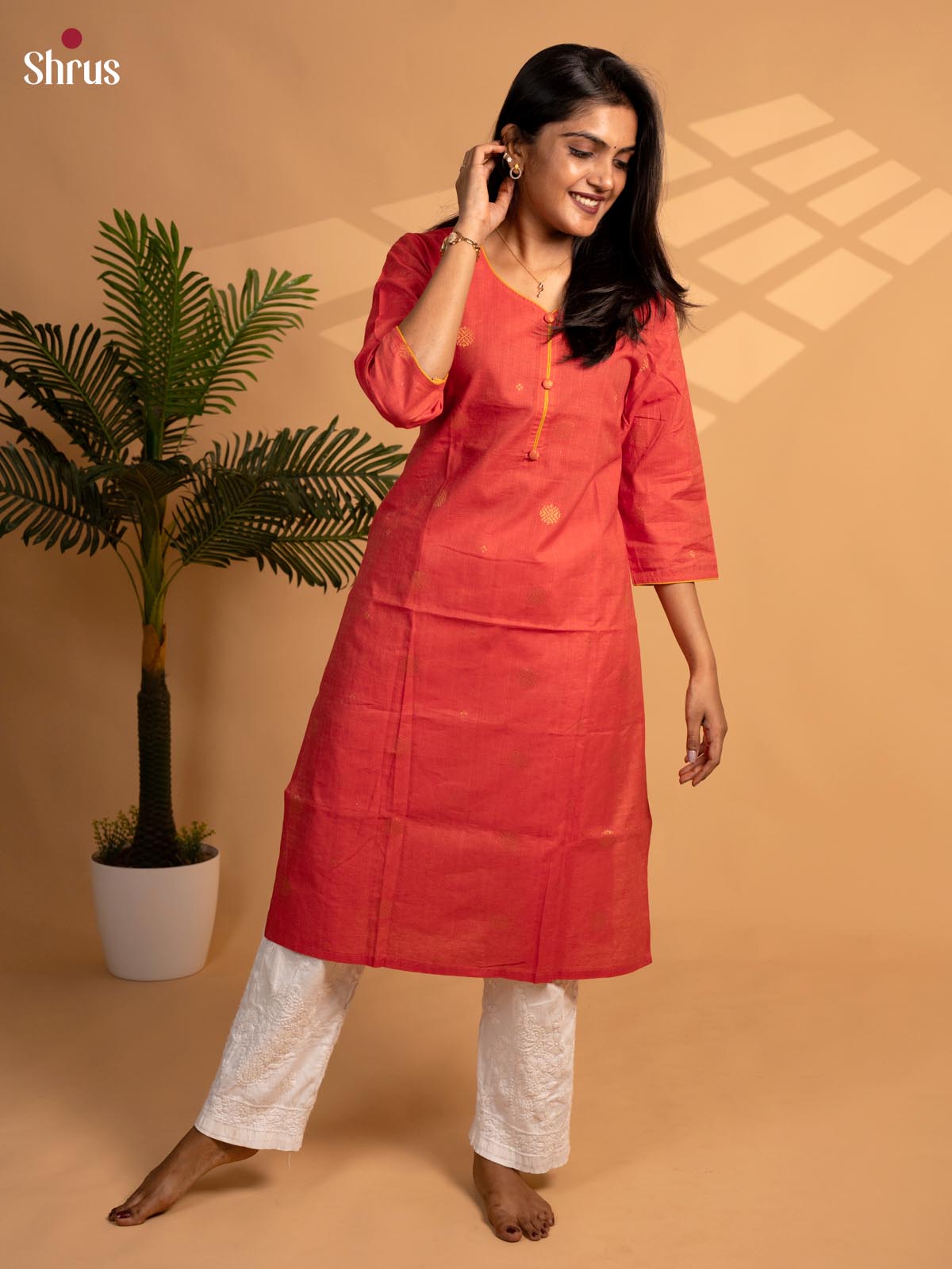 Pink - Readymade kurti - Shop on ShrusEternity.com