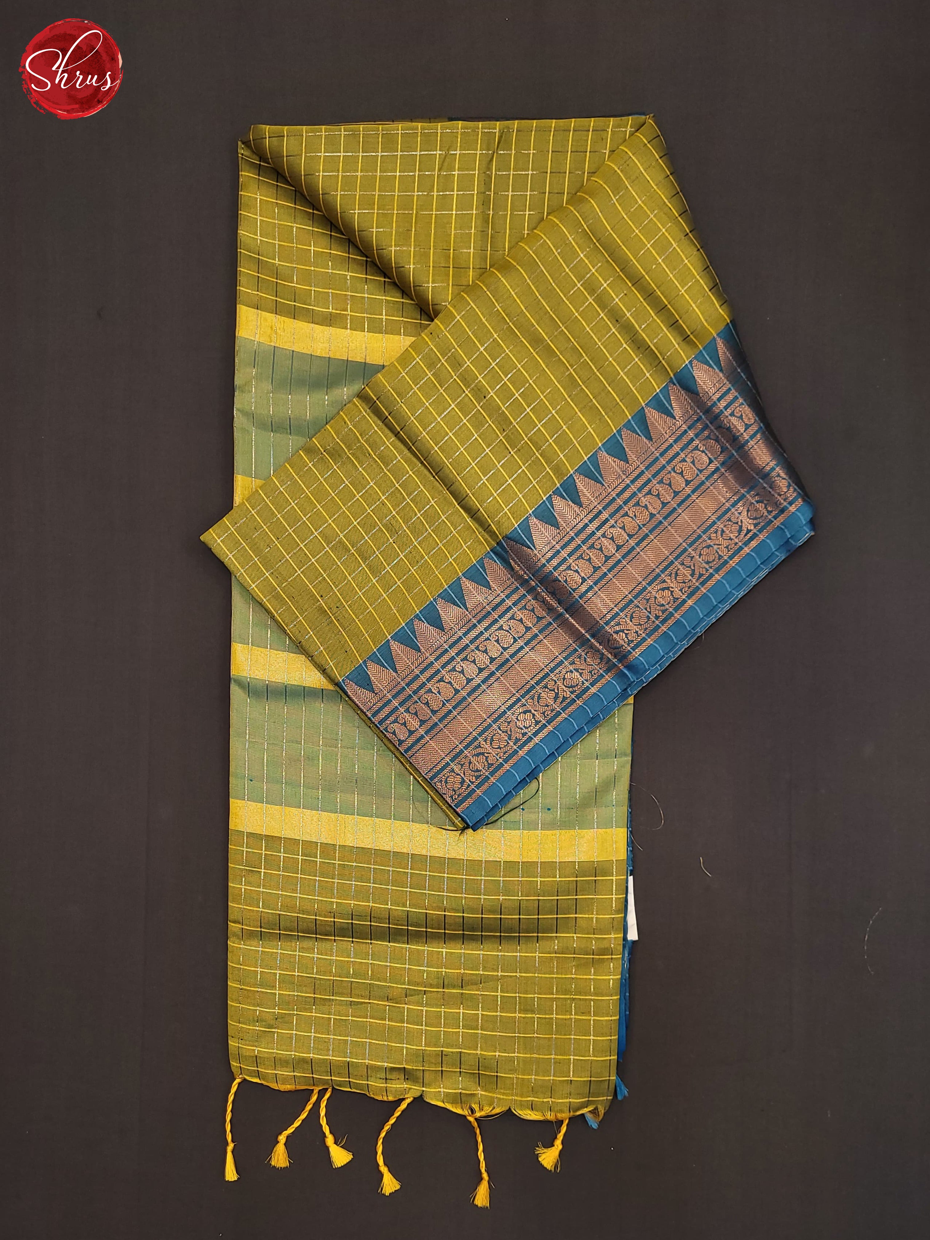 Green & Blue - Semi Softsilk Saree - Shop on ShrusEternity.com