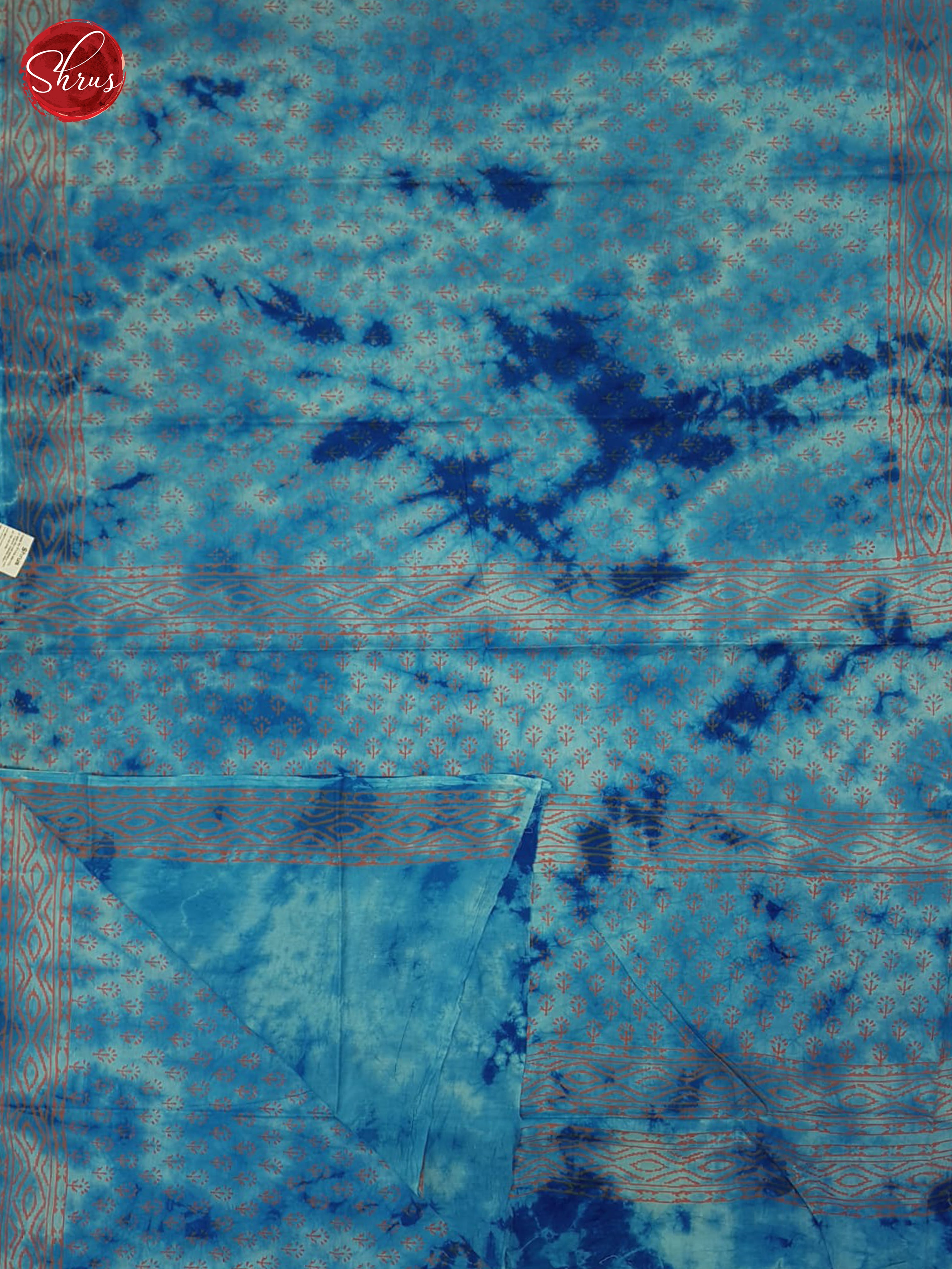 Blue - Jaipur cotton Saree - Shop on ShrusEternity.com