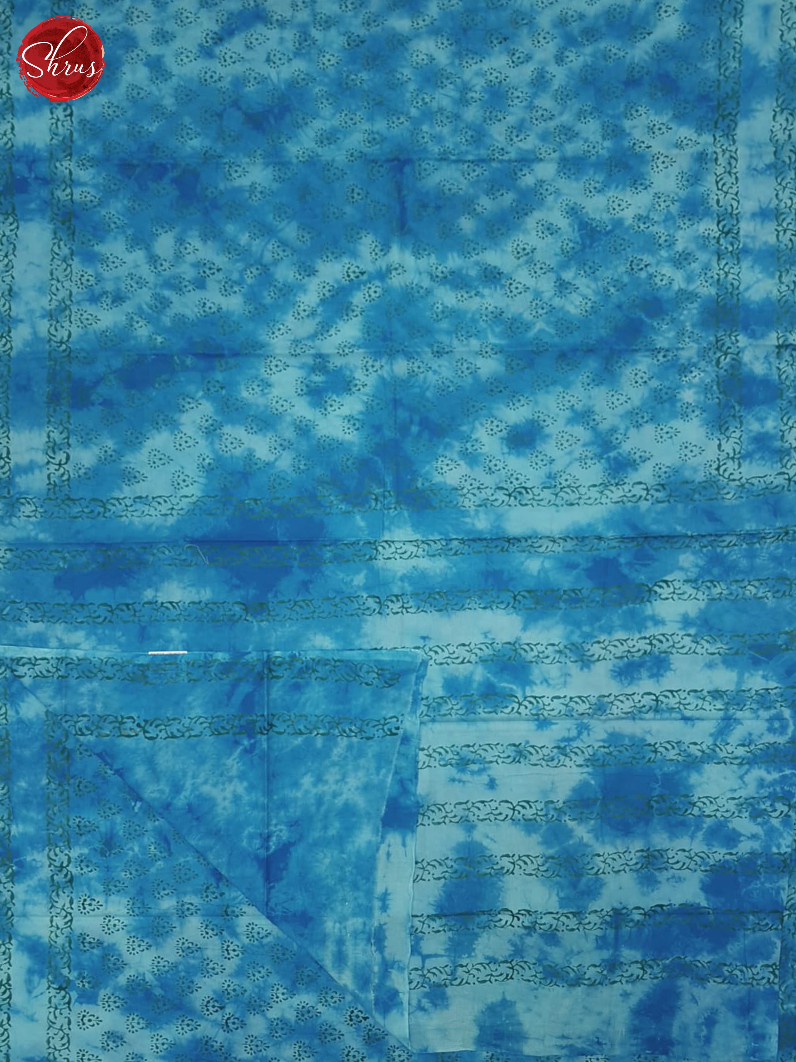 Blue - Jaipur cotton Saree - Shop on ShrusEternity.com